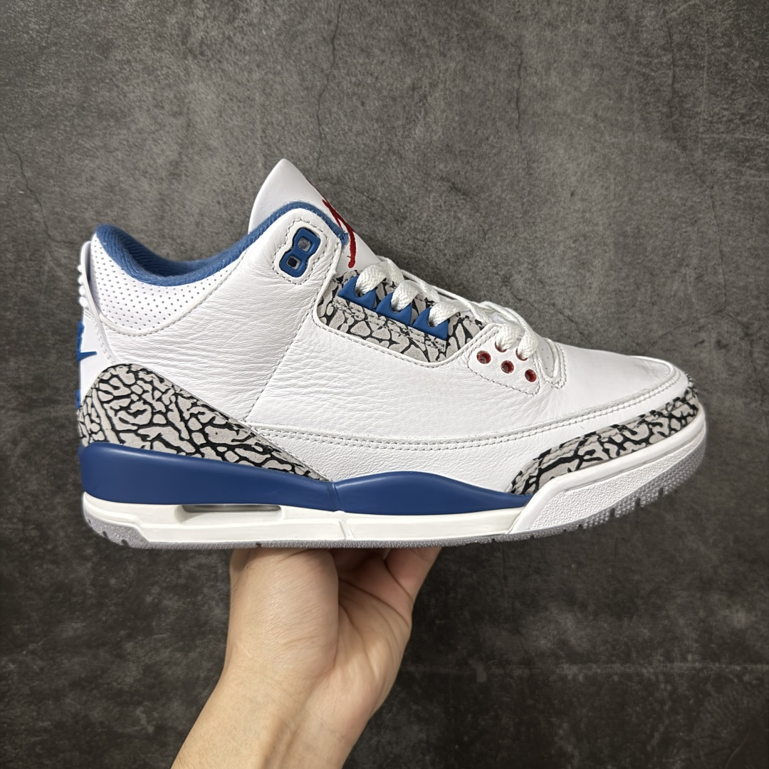 【莞产裁片版】Air Jordan 3 OG Retro 2025版aj3真蓝 白蓝 出货 货号:IF4396-104 原楦原纸板开发 确保原汁原味 原厂皮料质感色泽绝无偏差 完美中底拉帮 原厂中底钢印 原档案大底 如假白送 大底纹路 气垫通透度PU的回弹性均百分百还原 原厂电绣鞋舌飞人刺绣针数立体讲究精细欢迎对比正品原鞋 尺码:40.5-48.5-选品中心