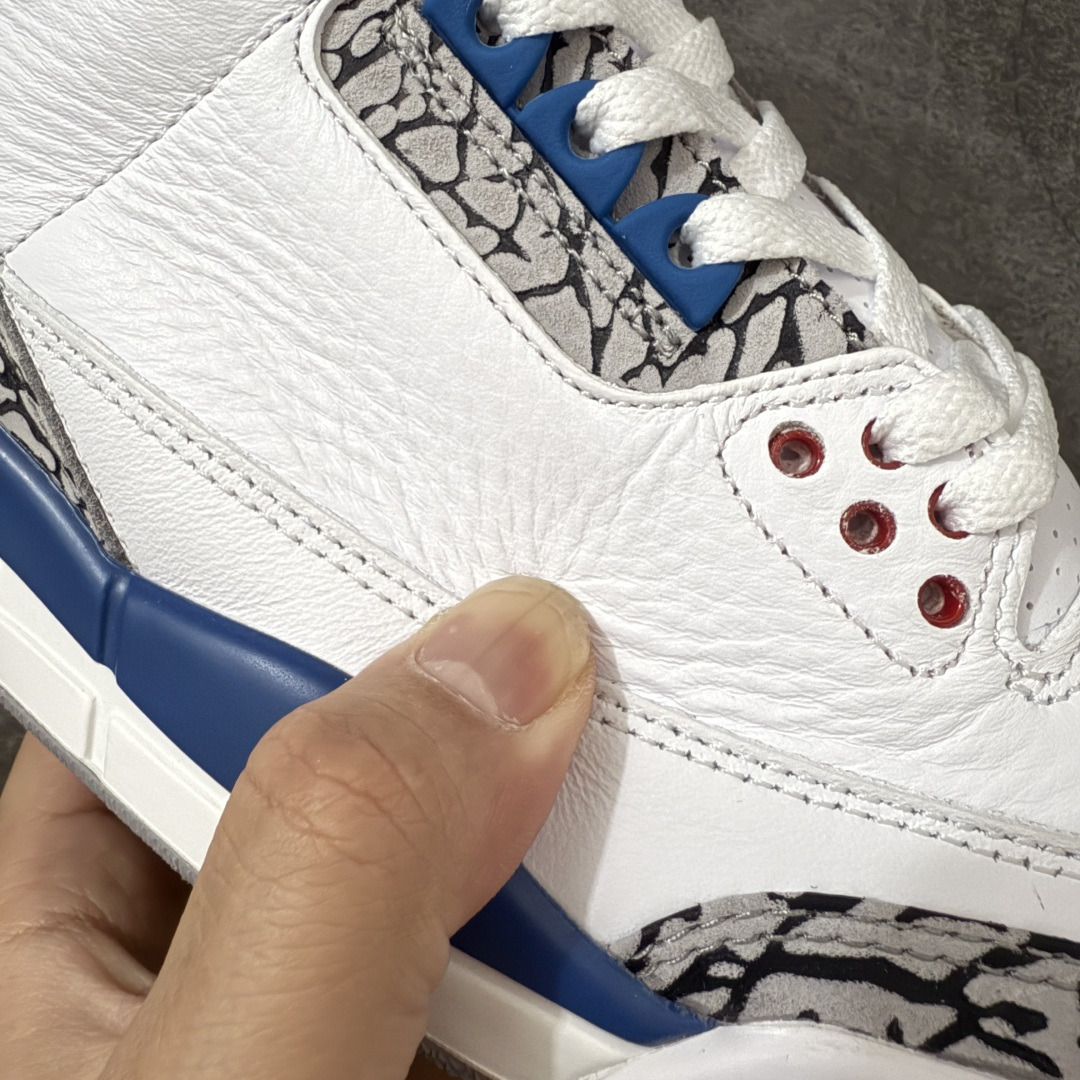 图片[5]-【莞产裁片版】Air Jordan 3 OG Retro 2025版aj3真蓝 白蓝 出货 货号：IF4396-104 原楦原纸板开发 确保原汁原味 原厂皮料质感色泽绝无偏差 完美中底拉帮 原厂中底钢印 原档案大底 如假白送 大底纹路 气垫通透度PU的回弹性均百分百还原 原厂电绣鞋舌飞人刺绣针数立体讲究精细欢迎对比正品原鞋 尺码：40.5-48.5-选品中心