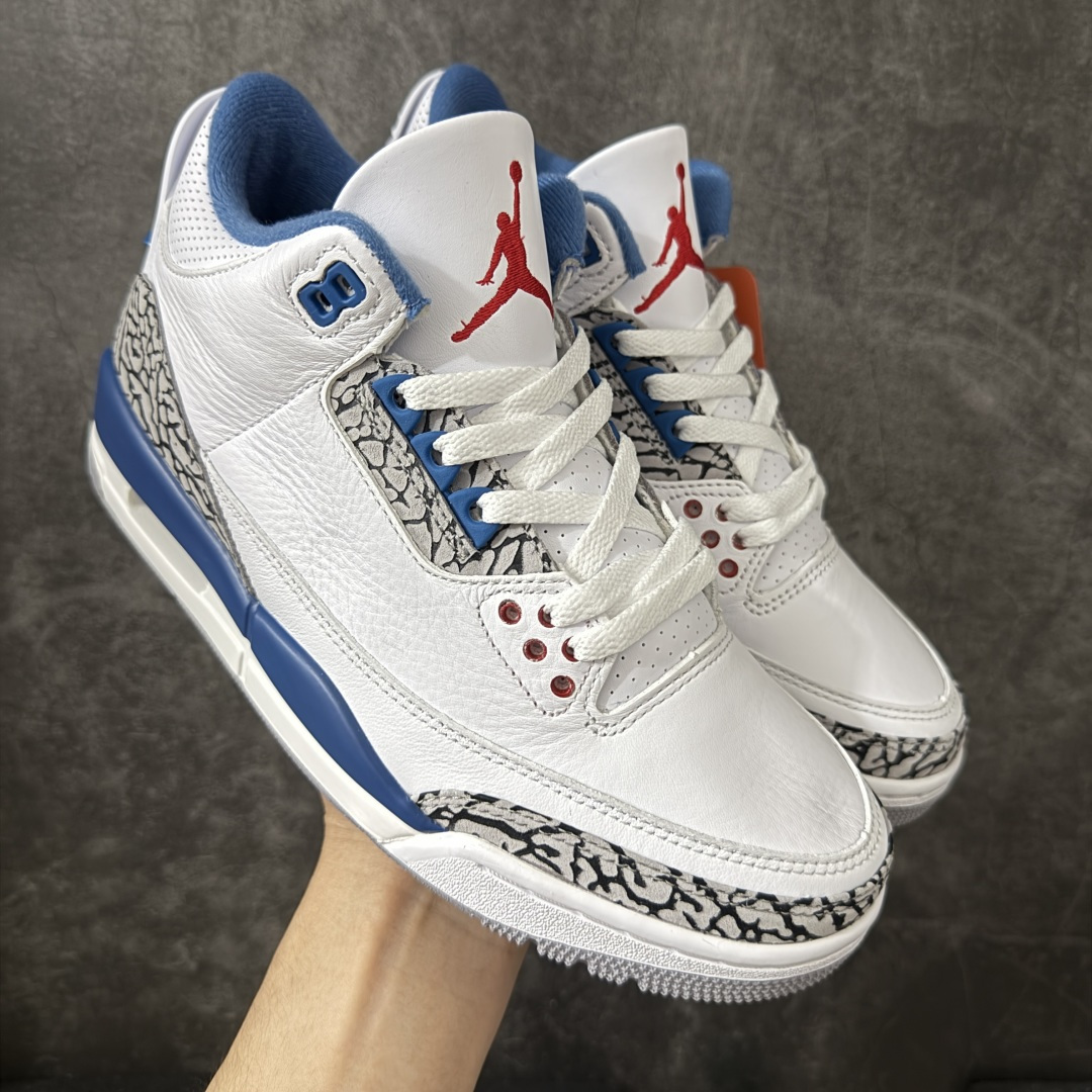 【莞产裁片版】Air Jordan 3 OG Retro 2025版aj3真蓝 白蓝 出货 货号:IF4396-104 原楦原纸板开发 确保原汁原味 原厂皮料质感色泽绝无偏差 完美中底拉帮 原厂中底钢印 原档案大底 如假白送 大底纹路 气垫通透度PU的回弹性均百分百还原 原厂电绣鞋舌飞人刺绣针数立体讲究精细欢迎对比正品原鞋 尺码:40.5-48.5-选品中心