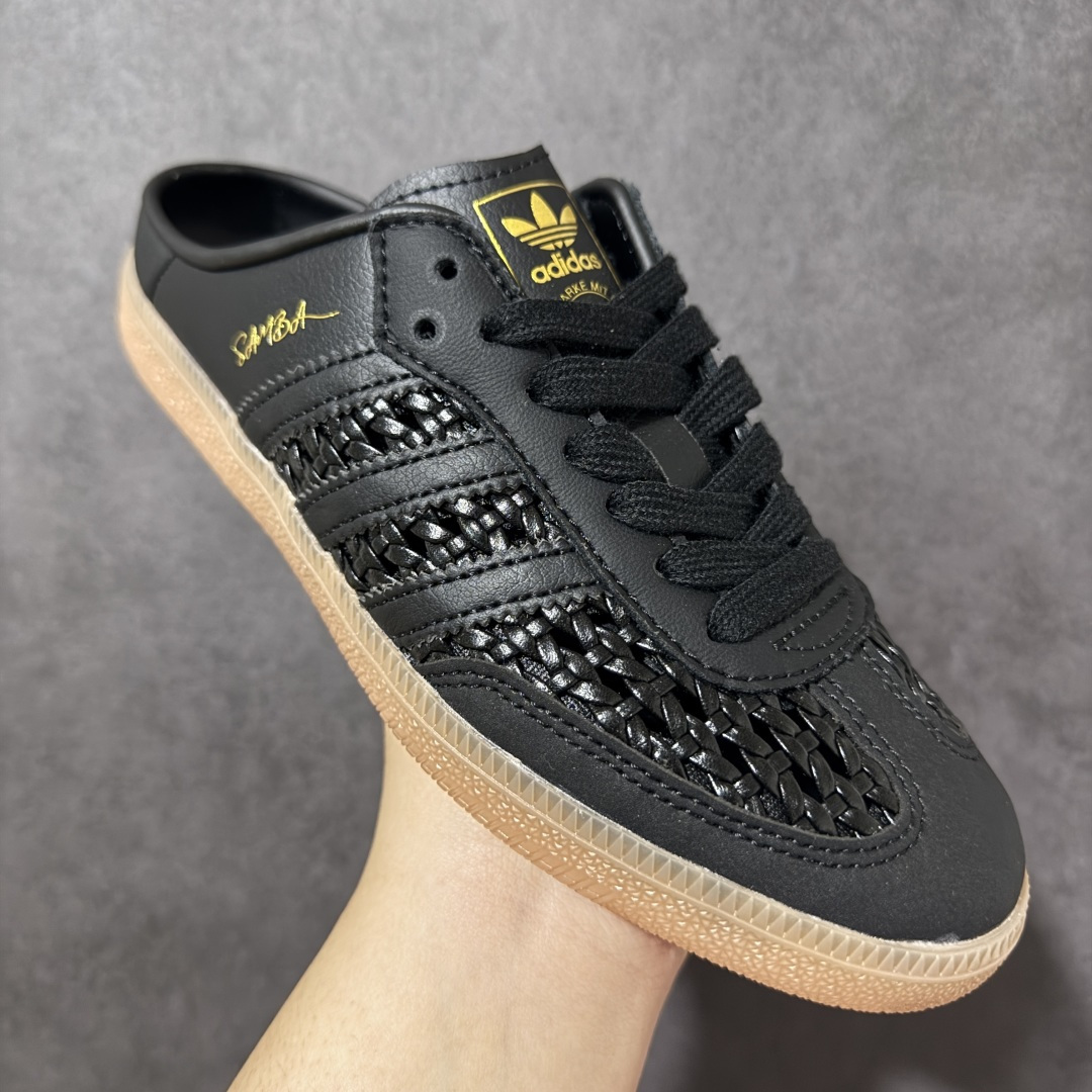 图片[3]-【公司级】Adidas Originals Samba OG Mule 102桑巴舞系列 阿迪达斯 三叶草 低帮休闲拖鞋 货号： KH7718 尺码： 35.5 36 36.5 37 38 38.5 39 40 40.5 41 42 42.5 43 44 45-选品中心