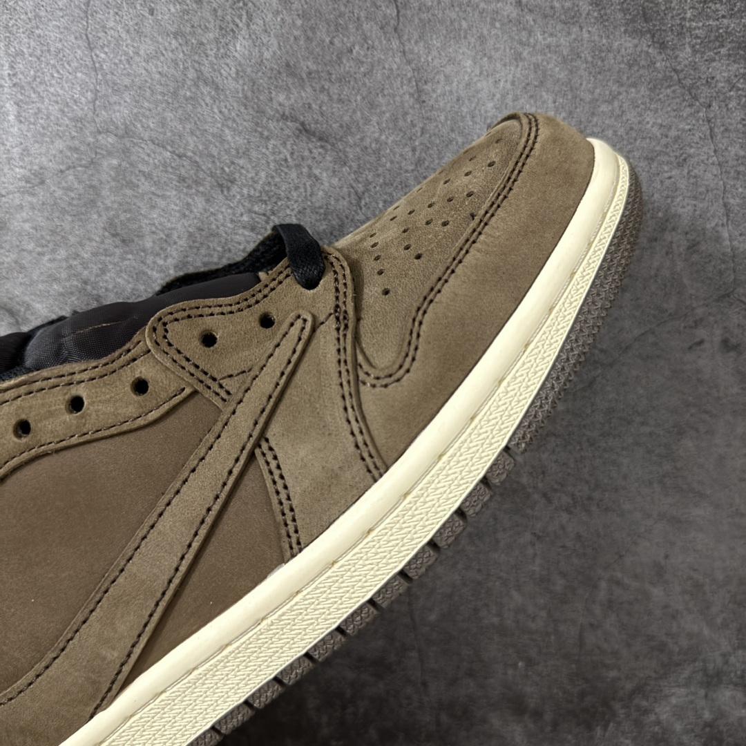 图片[6]-【KZ纯原】Travis Scott x Air Jordan AJ1 Low OG SP TS联名倒钩低帮棕黑 DM7866-203 原材料软头层皮料 国内一线头部知名大厂出品 高端外贸零售专供品质 版型细节完美 原鞋原楦头纸板开发 原厂防尘纸 极致一眼正品既视感 尺码：36-47.5-选品中心