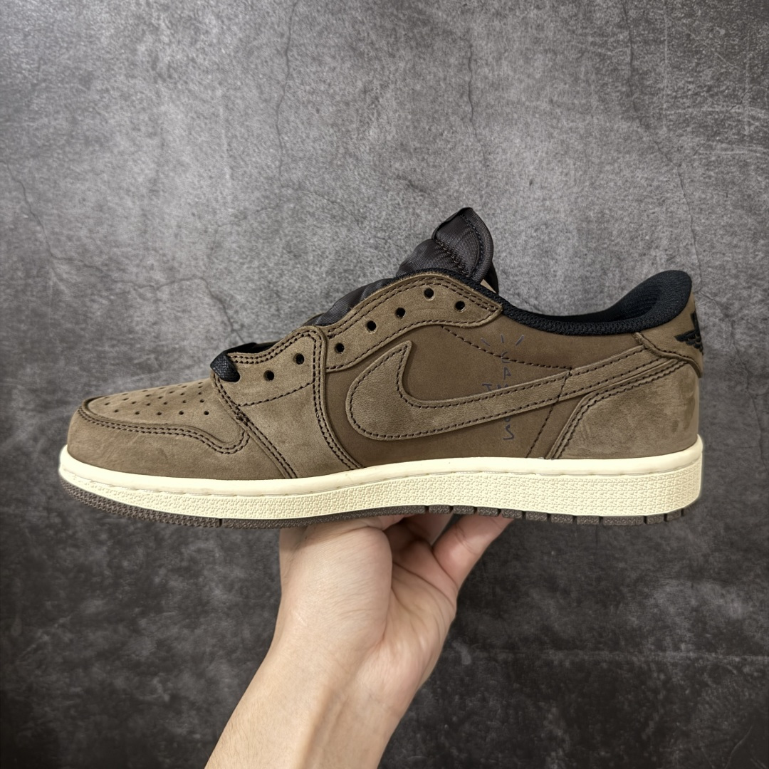 图片[2]-【KZ纯原】Travis Scott x Air Jordan AJ1 Low OG SP TS联名倒钩低帮棕黑 DM7866-203 原材料软头层皮料 国内一线头部知名大厂出品 高端外贸零售专供品质 版型细节完美 原鞋原楦头纸板开发 原厂防尘纸 极致一眼正品既视感 尺码：36-47.5-选品中心