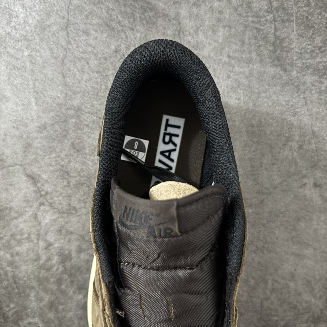 图片[8]-【KZ纯原】Travis Scott x Air Jordan AJ1 Low OG SP TS联名倒钩低帮棕黑 DM7866-203 原材料软头层皮料 国内一线头部知名大厂出品 高端外贸零售专供品质 版型细节完美 原鞋原楦头纸板开发 原厂防尘纸 极致一眼正品既视感 尺码：36-47.5-选品中心