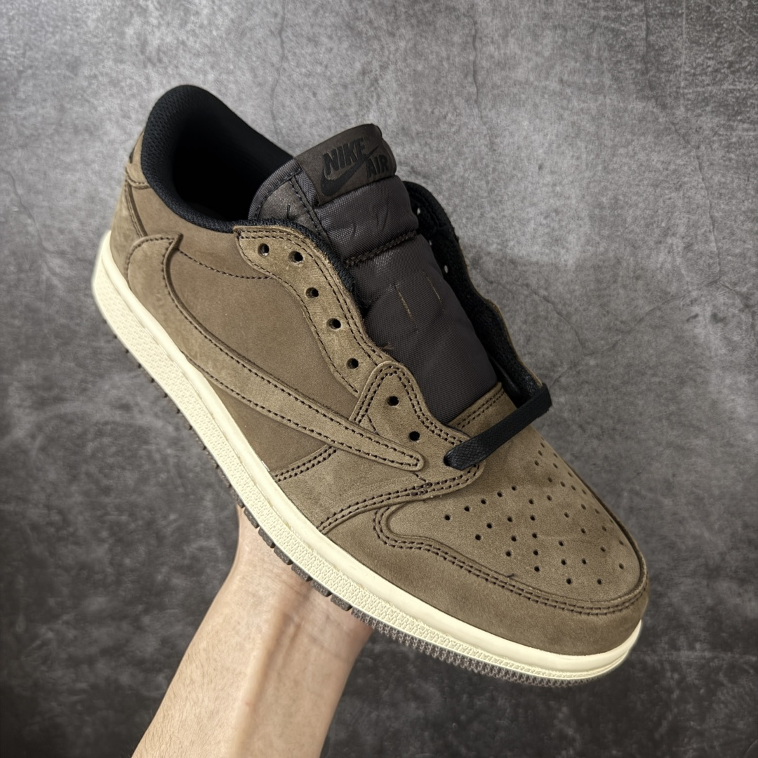 图片[3]-【KZ纯原】Travis Scott x Air Jordan AJ1 Low OG SP TS联名倒钩低帮棕黑 DM7866-203 原材料软头层皮料 国内一线头部知名大厂出品 高端外贸零售专供品质 版型细节完美 原鞋原楦头纸板开发 原厂防尘纸 极致一眼正品既视感 尺码：36-47.5-选品中心