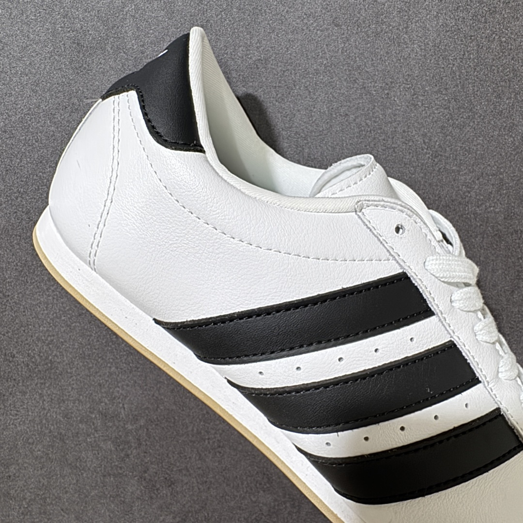 图片[7]-【G版】Jennie穿搭代言款，阿迪达斯Adidas Originals Taekwondo Lace Low”White Black“跆拳道系带系列低帮经典复古薄底休闲运动舒适训练慢跑鞋“皮革白黑生胶底 原楦原纸版开发，采用软质环保纤维革鞋面材质，中底嵌入EVA切片缓震，外置耐磨橡胶鞋底片 底越薄，越时髦！ 型号 JS1194 尺码：36 36.5 37 38 38.5 39 40 40.5 41 42 42.5 43 44 45-选品中心