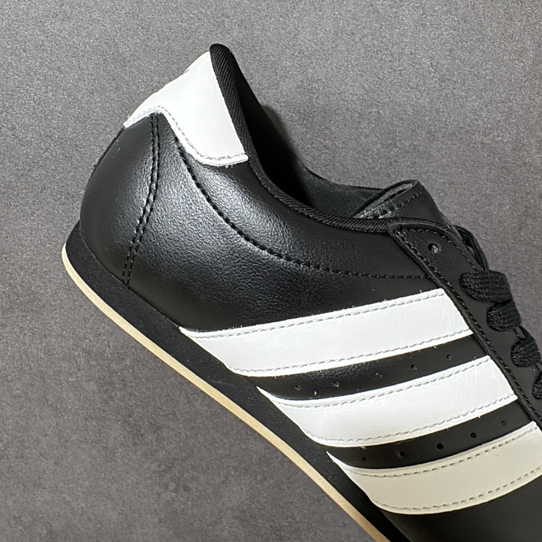 图片[7]-【G版】Jennie穿搭代言款，阿迪达斯Adidas Originals Taekwondo Lace Low”White Black“跆拳道系带系列低帮经典复古薄底休闲运动舒适训练慢跑鞋“皮革白黑生胶底 原楦原纸版开发，采用软质环保纤维革鞋面材质，中底嵌入EVA切片缓震，外置耐磨橡胶鞋底片 底越薄，越时髦！ 型号 JS1193 尺码：36 36.5 37 38 38.5 39 40 40.5 41 42 42.5 43 44 45-选品中心
