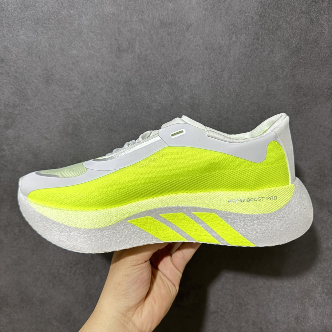 图片[2]-【公司级】AD Hyper Boost Edge M 轻量竞速运动跑鞋 CELERMESH针织网面非常轻薄 纤维间的缝隙很大 可以保证跑步时的透气、排汗效果 鞋舌直接与两侧的内衬和鞋底连接在一起 在跑步过程中不会被鞋舌的左右移动所困扰 在标准鞋带孔的基础上再拓宽一组鞋带孔 适合不同脚型的需求 突破性 EnergyRods 技术，有助于跑者实现更好的成绩 中底独特的LIGHTSTRIKE PRO泡棉材质 微弹感觉在跑步过程中给予了良好的支撑体验 对于顶级精英和高水平进阶跑者来说是一双值得信赖的竞速比赛用鞋 货号：KJ0752 尺码：40-45带半码-选品中心