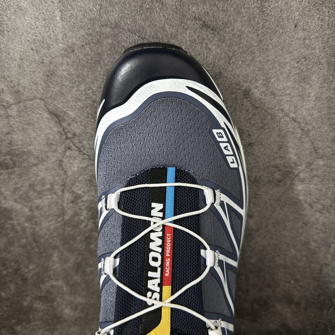 图片[5]-【GD纯原】SALOMON XT-6 萨洛蒙潮流越野机能户外功能鞋 478640 全新版本出货 好货不怕晚 品质 细节 材料都是肉眼可以见！ 售前售后也是其它工厂无法匹敌！ 纯原外贸平台特供订单 耗时半年巨作 全套原纸板楦头开发 原厂特供网布配套加持 确保原汁原味 完美呈现版型 原档数据独家私模五层组合大底 原装Ortholite轻量化鞋垫 中底布带钢印编号 原厂TPU锁扣 进口港宝加持 后跟自然饱满 还原公司包裹性 鞋面以“锯齿”状的包裹系统呈现 在基色底之下加入了各种色点缀 将公司的最新技术和时尚前卫的造型融入耐用的长跑款式中 鞋面由 TPU 薄膜制成 并焊接在高耐磨网眼上 使其既时尚又坚固 由 ACS底盘支撑 可增强稳定性和支撑力 以及由橡胶凸耳 Contragrip外底覆盖的 EVA 缓冲中底 旨在应对崎岖的地形 鞋舌上的彩色Salomon 标签、Quicklace 系统以及鞋头、鞋舌和鞋跟上的附加品牌使细节更加完美 让穿着者可以轻松驾驭户外与通勤下的任何运动生活场景 无缝鞋身户外随意纵横 颜值与脚感兼备 出街通勤 绝对非常吸睛 你值得拥有 尺码：36 36.5 37.5 38 38.5 39 40 40.5 41 42 42.5 43 44 44.5 45-选品中心