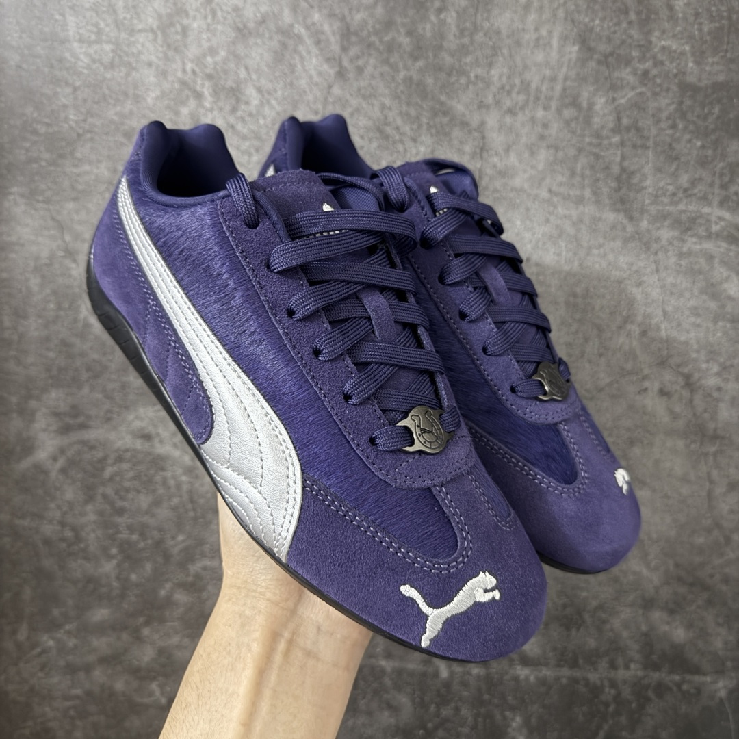 【Top纯原版】彪马PUMA Speedcat Archive SpeedCat系列美拉德风 舒适百搭 防滑耐磨 低帮 生活休闲鞋 男女同款 深蓝银 406666-01 目前市场最优版本 无论是版型 细节 烫金走线 完全碾压市场任意版本 欢迎对比🆚 工厂耗时3个月开发 原装档案原数据纸版楦型 采用固色翻毛皮鞋面材质(正确二次成型\’猛帮\’成型工艺🆚区别市面版本!!) 外置原数据开发轻量耐磨橡胶大底💪🏻 全球知名运动品牌PUMA宝马赛车系列 融合了宝马车队的标志性配色 以趣味十足又前卫复古的设计引领潮流 将赛道精神融入街头时尚 开启前卫竞速之旅 主打前卫复古风 Roma鞋款的鞋侧以复古的流线造型 缀以宝马经典Logo 巧妙吸睛 而Speedcat鞋款以亮眼三色条纹元素缀以舒适鞋面 赋予了独特的个性美学 演绎赛车的无尽能量 尺码：36-45-选品中心