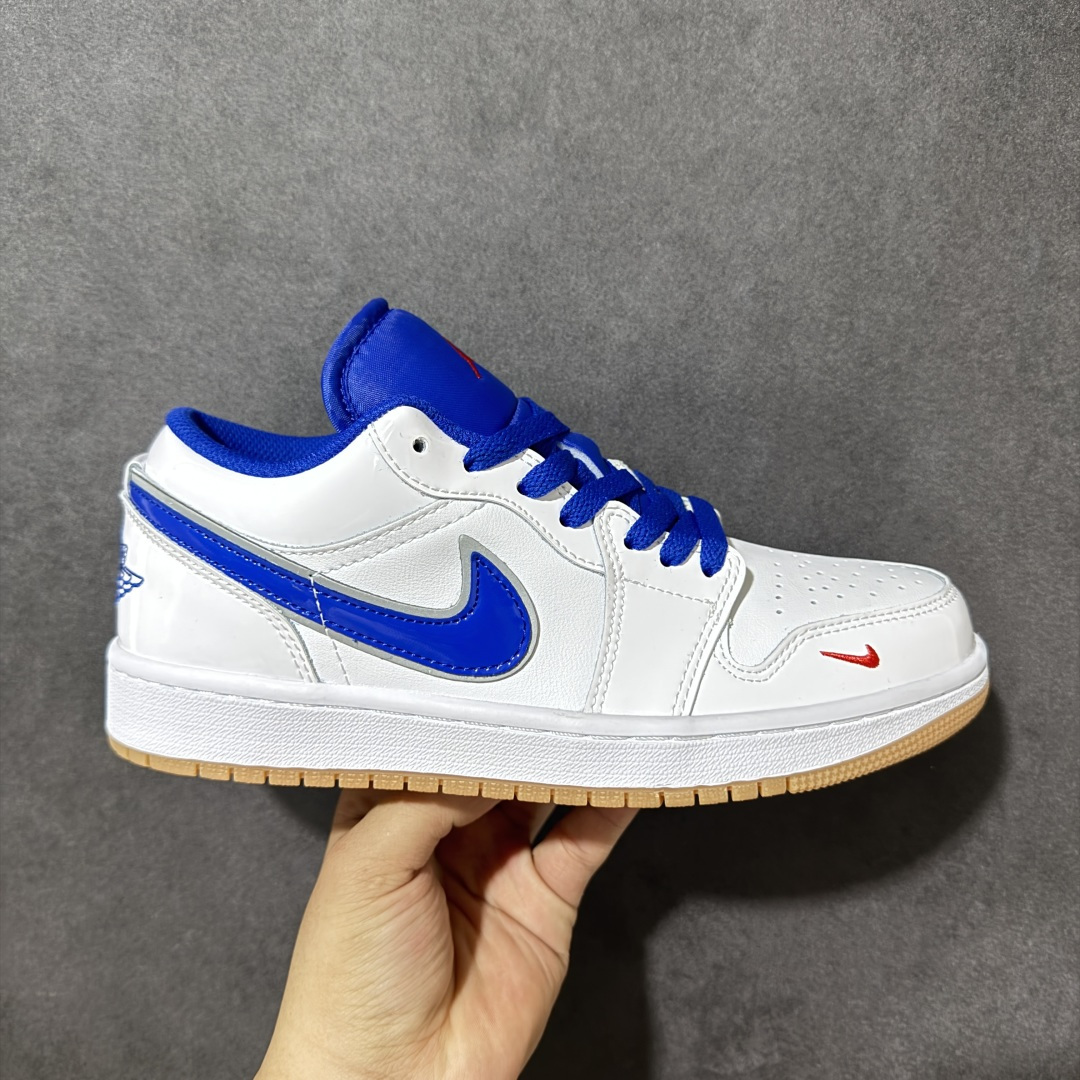 【公司级】Nike Jordan Air Jordan 1 SE 经典舒适 透气支撑 低帮 复古篮球鞋 男女同款 颜色；白蓝 ​货号；IQ0400-100 ​尺码；36-46（带半码）-选品中心