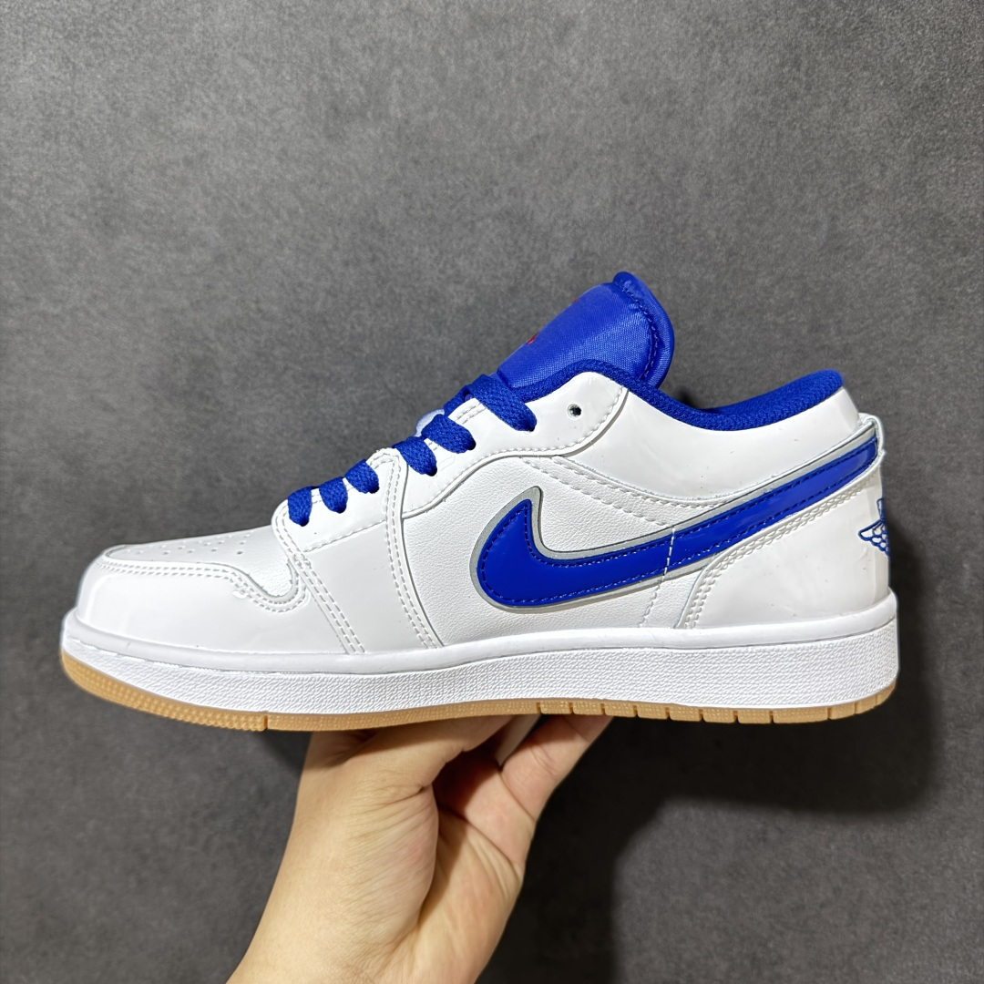 图片[2]-【公司级】Nike Jordan Air Jordan 1 SE 经典舒适 透气支撑 低帮 复古篮球鞋 男女同款 颜色；白蓝 ​货号；IQ0400-100 ​尺码；36-46（带半码）-选品中心