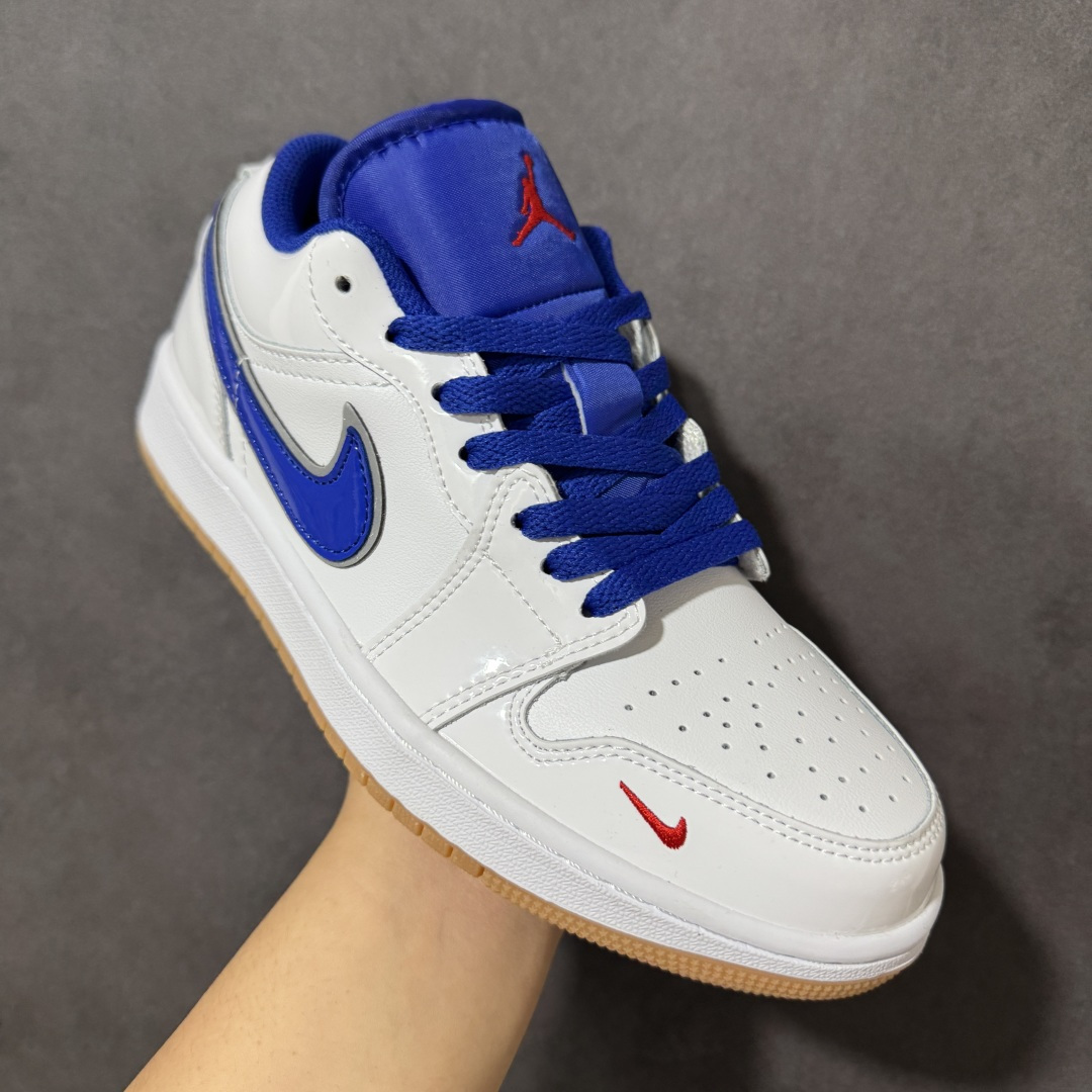 图片[3]-【公司级】Nike Jordan Air Jordan 1 SE 经典舒适 透气支撑 低帮 复古篮球鞋 男女同款 颜色；白蓝 ​货号；IQ0400-100 ​尺码；36-46（带半码）-选品中心