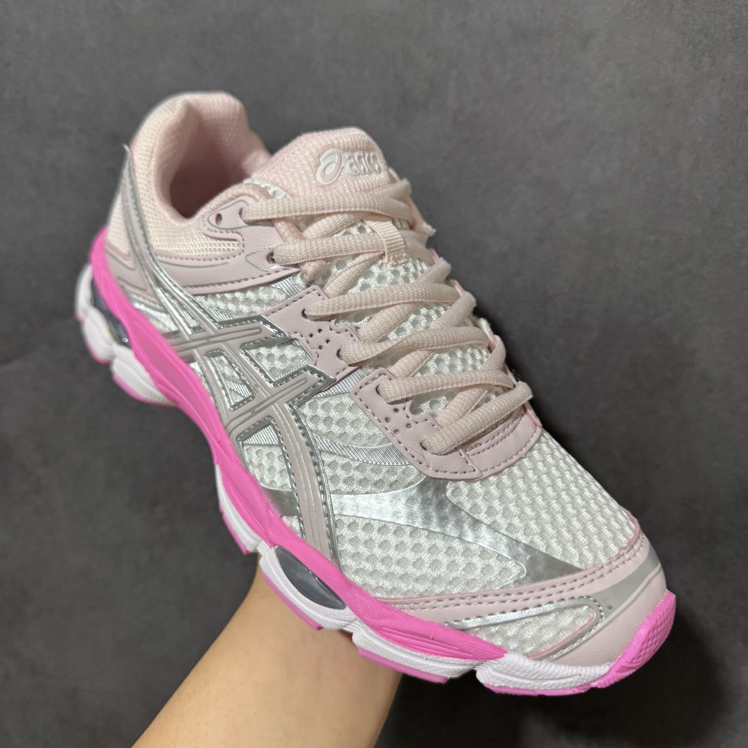 图片[3]-【公司级】Asics Gel-Cumulus 16 阿斯克斯 亚瑟士 积云16代 低帮 白粉色 都市运动复古回潮清爽百搭透气舒适织物低邦休闲跑步鞋 鞋身整体采用新升级的工程提花网眼面料，轻薄透气，能轻盈无压力地贴合脚面，鞋舌也非常轻薄柔软，透气且包裹脚面不磨脚；中底采用Asics FF Blast Plus泡棉，并结合厚实的Fluidridez外底泡棉，提升了耐久性和抓地力。双层泡棉设计提供了柔软的缓震体验，能确保流畅的步态转换。后跟内置Purey GEL缓震胶，进一步吸收冲击，强强联合，使每跑一步都感觉脚底有助推感，回馈明显，软弹中带着一股韧劲。 货号：1203A990-600 尺码：36-46-选品中心