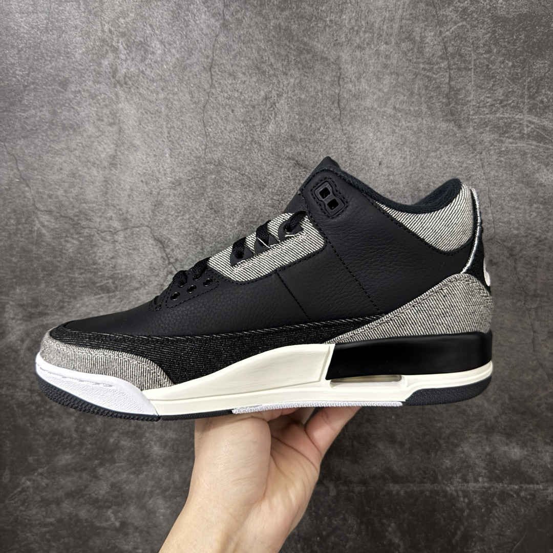 图片[2]-【原厂版】Air Jordan aj3 Retro Levi\’s All-Star 联名系列篮球鞋，李维斯牛仔白蓝 IR0914-400，丹宁牛仔布 + 荔枝纹皮革拼接 原厂皮料 原装细纹磨砂爆裂纹 原楦原纸板开发 确保原汁原味 原厂皮料质感色泽绝无偏差 完美中底拉帮 原厂中底钢印 原档案大底 如假白送 大底纹路 气垫通透度PU的回弹性均百分百还原 原厂电绣鞋舌飞人刺绣针数立体讲究精细欢迎对比正品原鞋 尺码：40-47.5-选品中心