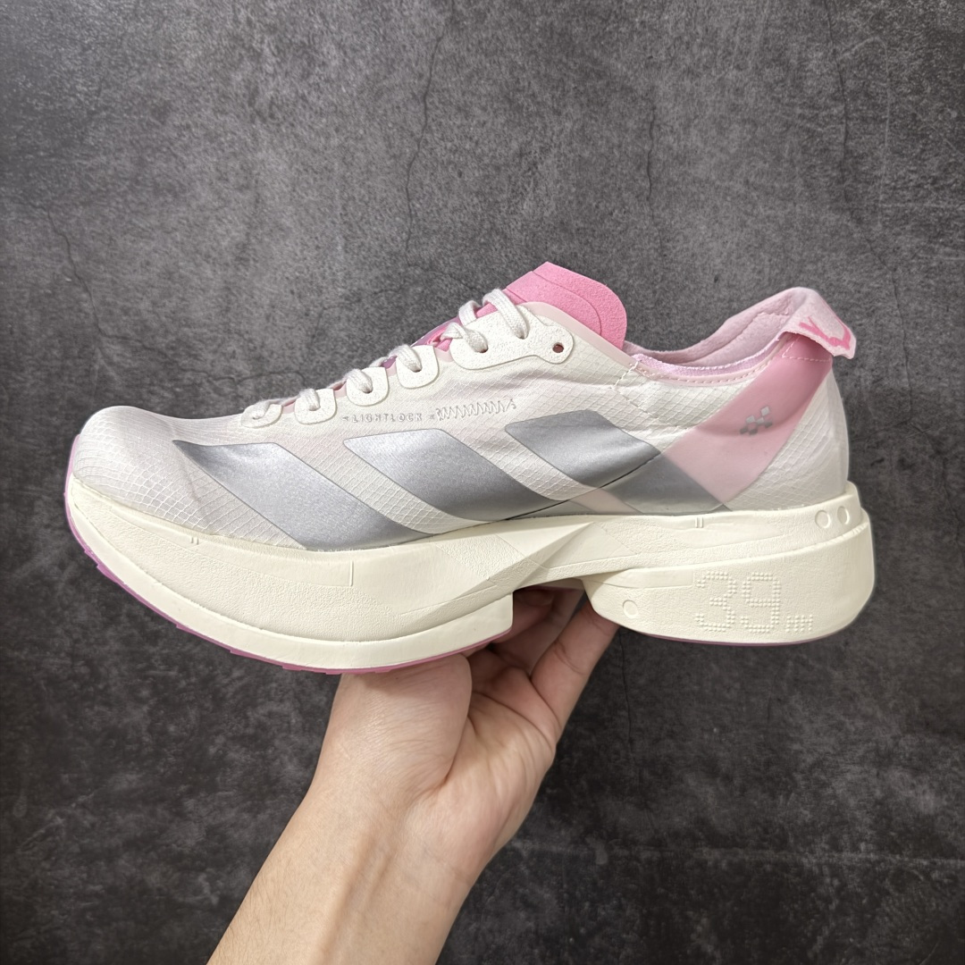 图片[2]-【NO.1纯原】Adidas Adizero Adios Pro 4 M竞训跑步鞋 JQ4445 市场独一档品质 区别所有版本 原鞋购入开发数月 原材料 原档案打造 细节版型一比一 独立双层组合底私模.超软弹发泡超临界底 搭配ENERGYRODS 2.0真碳柱，每一步都动力满满 鞋面用的是Lightlock技术，轻透又贴合，就像给脚定制的一样。 中底是全掌Lightstrike Pro泡棉，软弹感超绝 真正一比一还原真实脚感💪🏻 尺码：36 36.5 37 38 38.5 39 40 40.5 41 42 42.5 43 44 44.5 45 46-选品中心