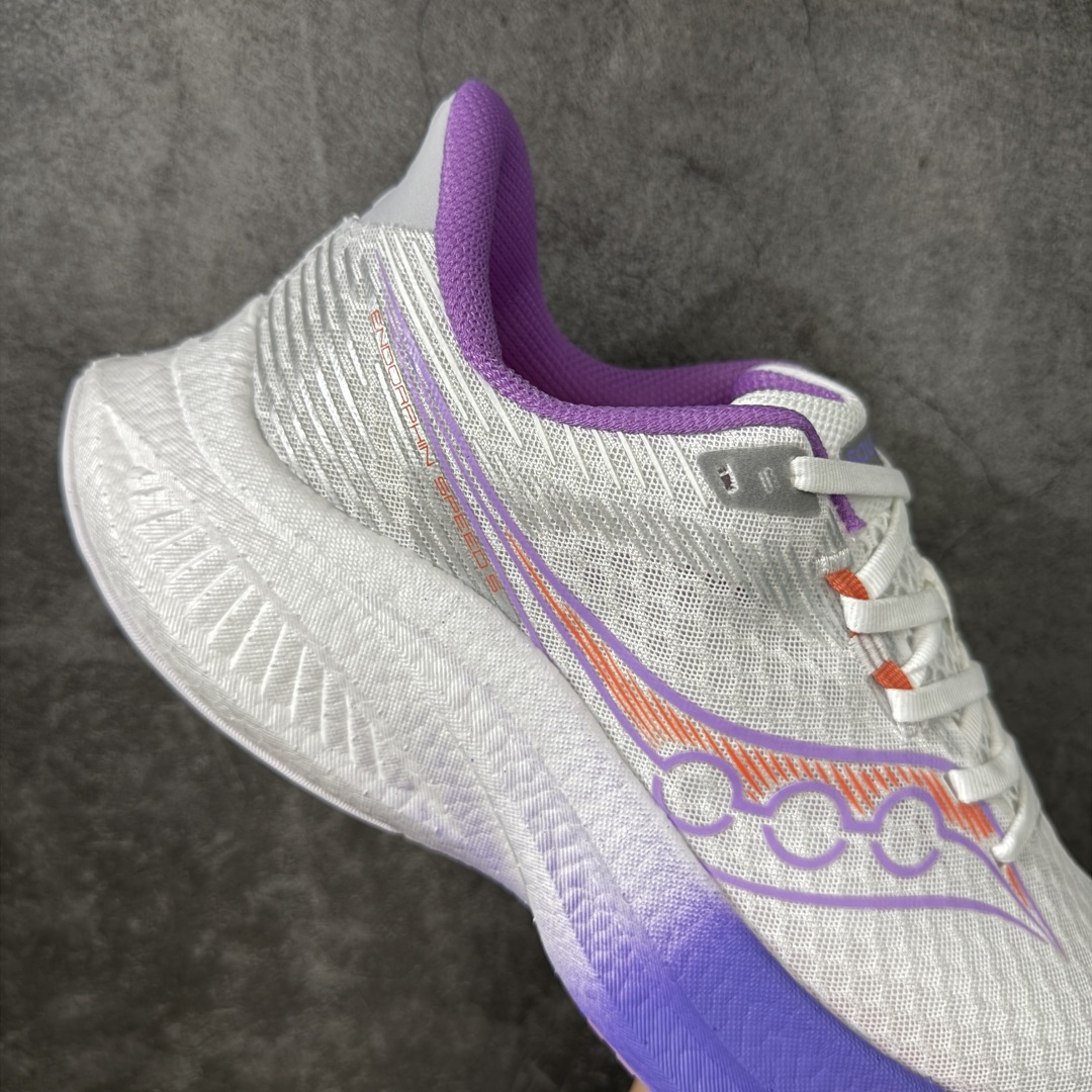 图片[7]-【GX纯原版】Saucony ENDORPHIN SPEED 啡速 5 尼龙板 HTC CHINA 百搭舒适 低帮 PWRRUNC 中底 马拉松训练竞速跑步鞋 男女同款 注意区分市场公司级 品质细节有明显区别 1：1碳板 秒杀市面错误贴合碳板回 1：1私模 正确巴斯夫爆米花 秒杀市面错误版 索康尼推出的跑鞋是一款外观激进但脚感舒适的跑鞋 采用了全新的中底设计和鞋面工程 保留了软弹脚感和稳定支撑 适合进阶跑者和喜欢软弹脚感的跑者选择 尺码：36-45带半码-选品中心