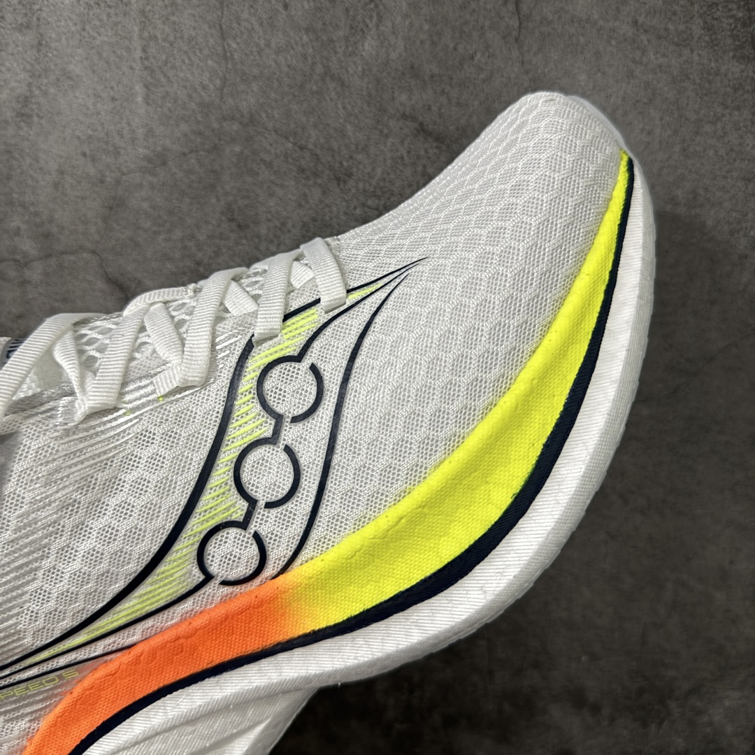 图片[6]-【GX纯原版】Saucony ENDORPHIN SPEED 啡速 5 尼龙板 HTC CHINA 百搭舒适 低帮 PWRRUNC 中底 马拉松训练竞速跑步鞋 男女同款 注意区分市场公司级 品质细节有明显区别 1：1碳板 秒杀市面错误贴合碳板回 1：1私模 正确巴斯夫爆米花 秒杀市面错误版 索康尼推出的跑鞋是一款外观激进但脚感舒适的跑鞋 采用了全新的中底设计和鞋面工程 保留了软弹脚感和稳定支撑 适合进阶跑者和喜欢软弹脚感的跑者选择 尺码：36-45带半码-选品中心