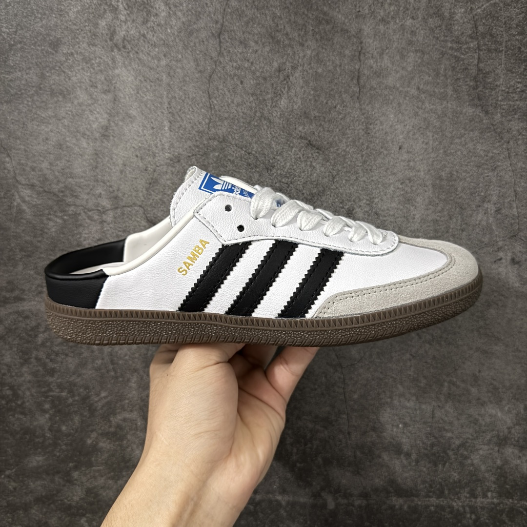 【纯原HZ版】Adidas Originals Samba OG Mule 桑巴舞系列 阿迪达斯 三叶草 低帮休闲拖鞋 货号: LB3814 尺码: 35.5 36 36.5 37 38 38.5 39 40 40.5 41 42 42.5 43 44 45-选品中心