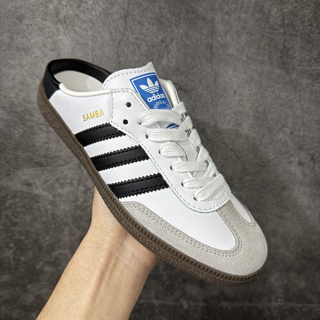 Adidas Originals Samba OG Mule 桑巴舞系列 阿迪达斯 三叶草 低帮休闲拖鞋