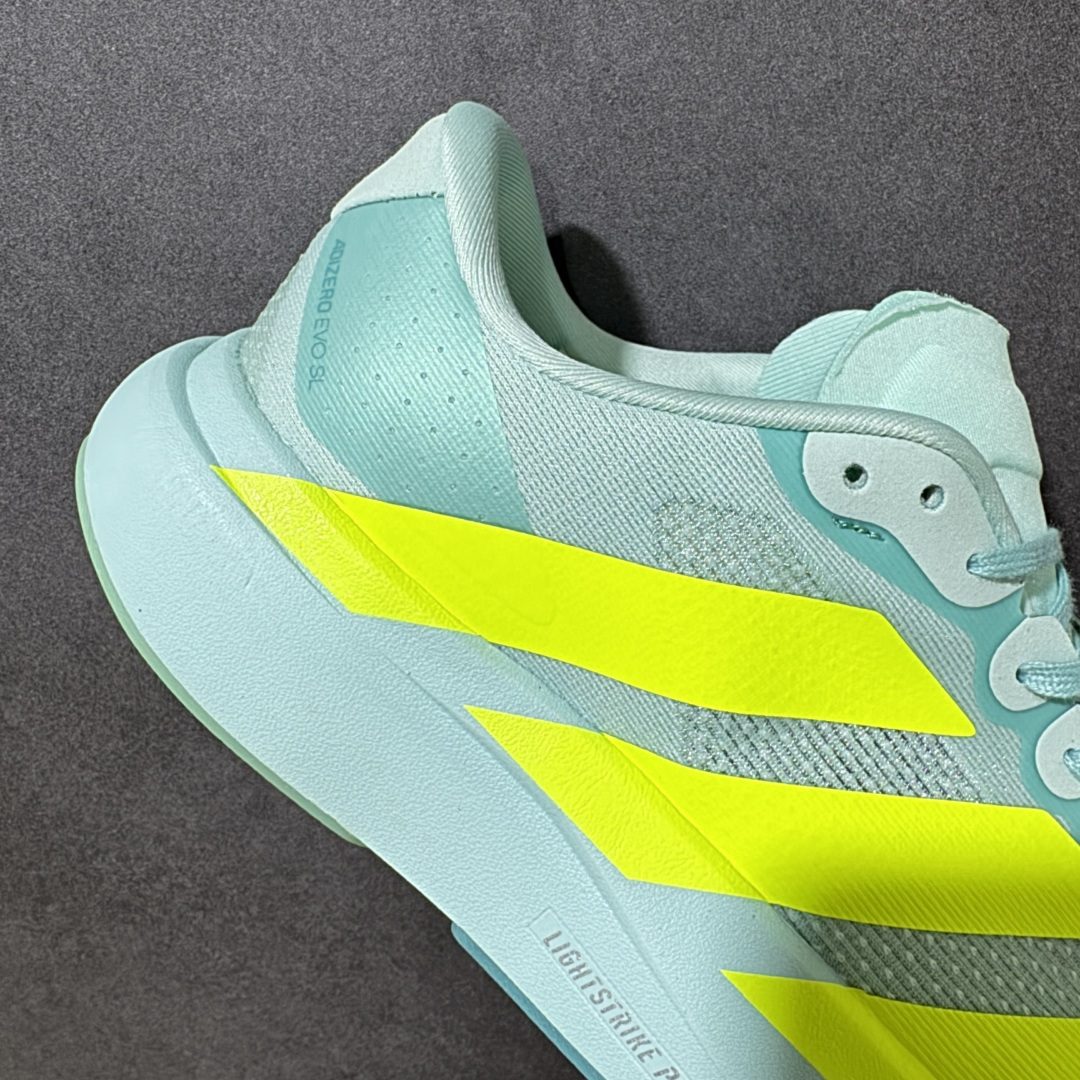 图片[7]-【公司级】阿迪达斯 ADIDAS ADIZERO EVO SL 运动舒适防滑耐磨 低帮跑步鞋 内置碳板 阿迪达斯革新力作!「破纪录轻跑鞋」adiZero Adios Pro EVO 极致轻盈的Lightweight Upper设计,带来近乎裸足的舒适体验。中底采用尖端科技，Lightstrike Pro材料经过精细调校，实现卓越缓震与轻量化的完美结合。#科技与时尚的融合 #阿迪达斯adidas #宝藏鞋子阿迪达斯 #今天只晒鞋 #潮鞋新品体验官 #那些年，那些鞋 #入秋换季先换鞋。 货号：JS4508 尺码：36-46带半码-选品中心
