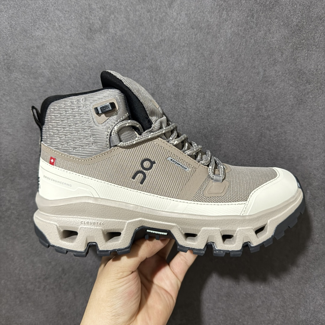 【公司级】On/昂跑 Cloudrock Mid WP户外登山徒步系列 低帮 中帮 上新 1 ：1 还原 品质细节经得起验证 价格漂亮同时 品质依然在线 内卷行情拼的就是价格品质 库存充足保证不断码 心冲冲冲 货号：3WF10163318 尺码：36-45半-选品中心
