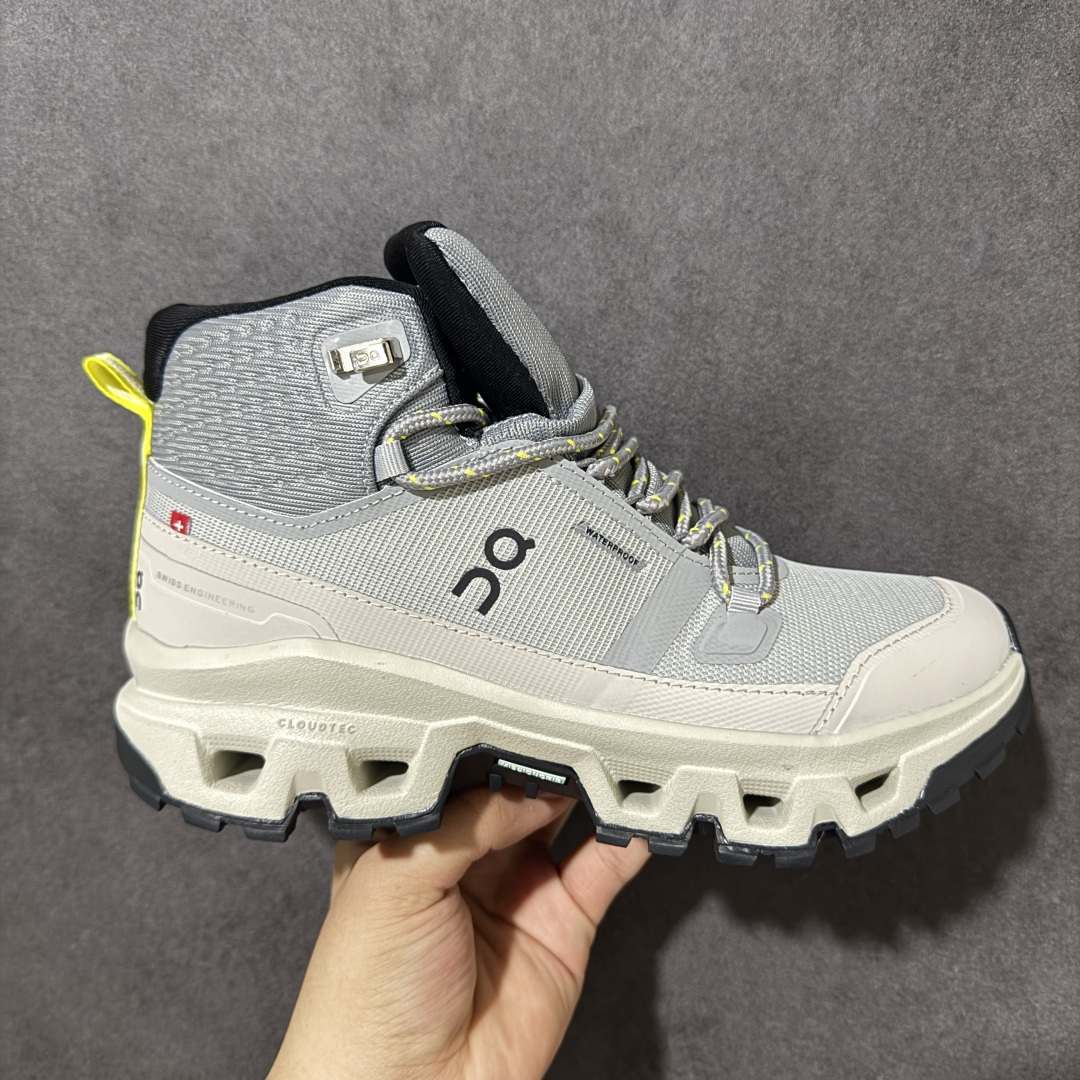 【公司级】On/昂跑 Cloudrock Mid WP户外登山徒步系列 低帮 中帮 上新 1 :1 还原 品质细节经得起验证 价格漂亮同时 品质依然在线 内卷行情拼的就是价格品质 库存充足保证不断码 心冲冲冲 货号:3WF10133317 尺码:36-45半-选品中心