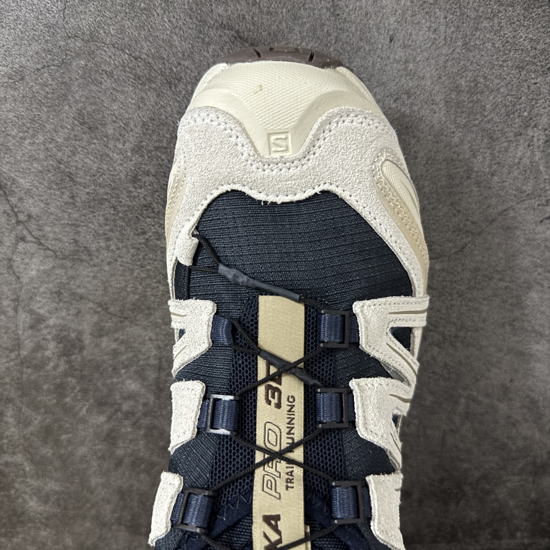 图片[5]-【纯原CY版本】SALOMON XA Pro 3D 萨洛蒙潮流越野机能户外功能鞋 477918 纯原外贸平台特供订单 耗时半年巨作 全套原纸板楦头开发 原厂特供网布配套加持 确保原汁原味 完美呈现版型 原档数据独家私模五层组合大底 男女鞋同步官方开发 原装Ortholite轻量化鞋垫 中底布带钢印编号 原厂TPU锁扣 进口港宝加持 后跟自然饱满 还原公司包裹性 鞋面采用SENSIFT贴合技术 全方位贴合包裹脚型 鞋跟部鞋底牵引设计 提供强大的抓地性能 更适应野外崎岖不平的道路 其3D ADVANCED CHASSIS底盘 材料轻量大化 钉齿设计更具稳定性 防护性 鞋底易磨损区运用CONTAGRIP高耐磨材料 应对城市硬质路面长距离跑考验 尺码：36 36.5 37.5 38 38.5 39 40 40.5 41 42 42.5 43 44 44.5 45-选品中心