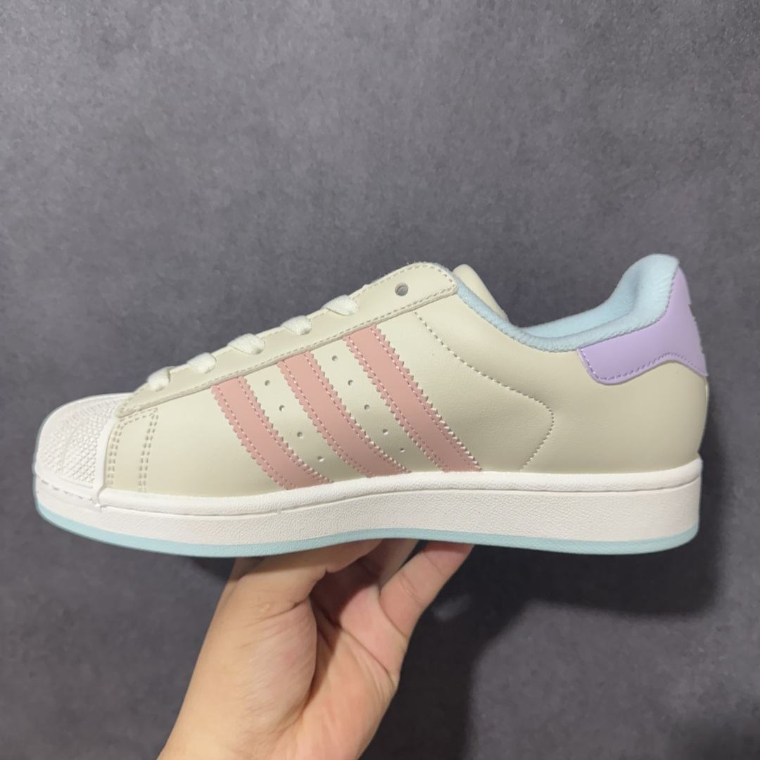 图片[2]-【公司级】Adidas Originals Superstar II全新配色 贝壳头休闲板鞋 独家控货 平台正单 全鞋百分百原材料 全鞋电脑针车 Logo针车间距针数原版一致 皮料切割冲裁零瑕疵 原鞋一致含胶量大底 原盒中文内外标 大几率过验 不对比市面只对比原鞋 只服务最高端市场 货号：KJ0445 尺码：35.5 36 36.5 37 38 38.5 39 40-选品中心