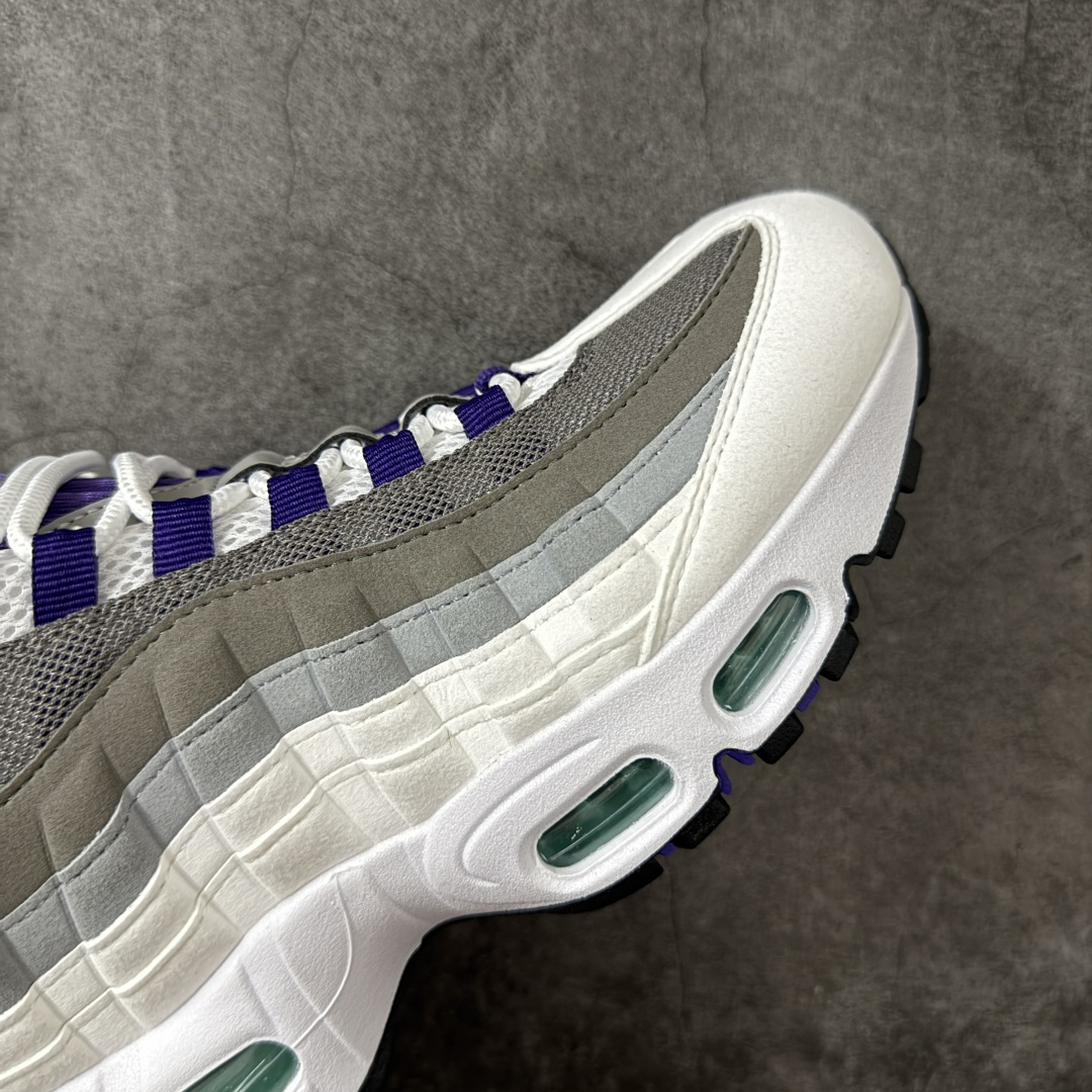 图片[6]-【KZ2.0版本】Nike Air Max 95 绿灰白 货号：HJ5996-100 外贸顶级专供 区别先行版 全部配色原鞋原尺码开发生产 极致还原 全部原厂材料一比一打造 一眼ZP既视感 欢迎对比市场版本 尺码：40 40.5 41 42 42.5 43 44 44.5 45 46 46.5 47.5 48 48.5-选品中心