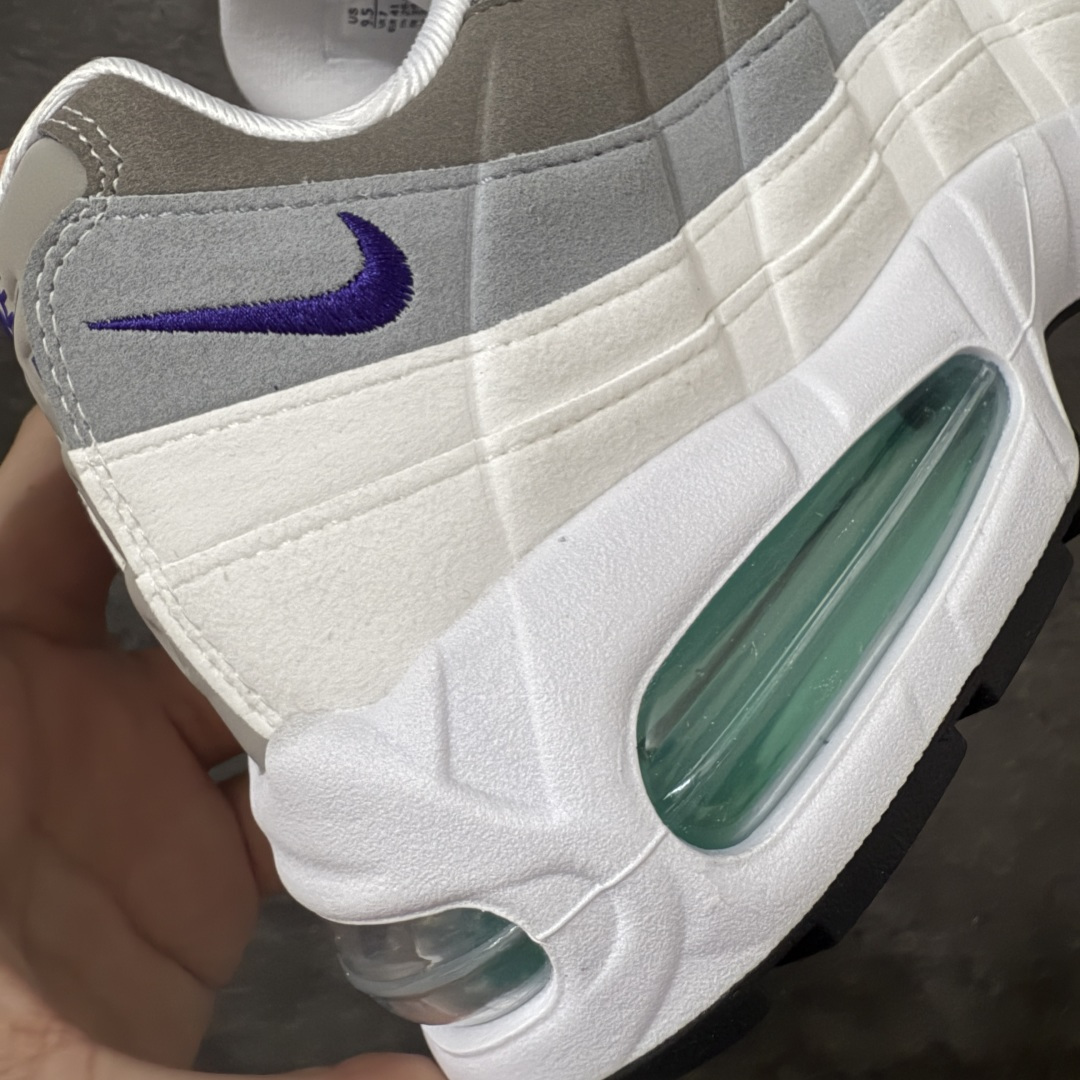 图片[3]-【KZ2.0版本】Nike Air Max 95 绿灰白 货号：HJ5996-100 外贸顶级专供 区别先行版 全部配色原鞋原尺码开发生产 极致还原 全部原厂材料一比一打造 一眼ZP既视感 欢迎对比市场版本 尺码：40 40.5 41 42 42.5 43 44 44.5 45 46 46.5 47.5 48 48.5-选品中心