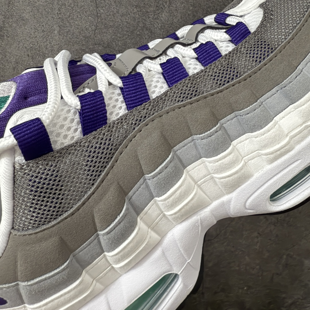 图片[4]-【KZ2.0版本】Nike Air Max 95 绿灰白 货号：HJ5996-100 外贸顶级专供 区别先行版 全部配色原鞋原尺码开发生产 极致还原 全部原厂材料一比一打造 一眼ZP既视感 欢迎对比市场版本 尺码：40 40.5 41 42 42.5 43 44 44.5 45 46 46.5 47.5 48 48.5-选品中心