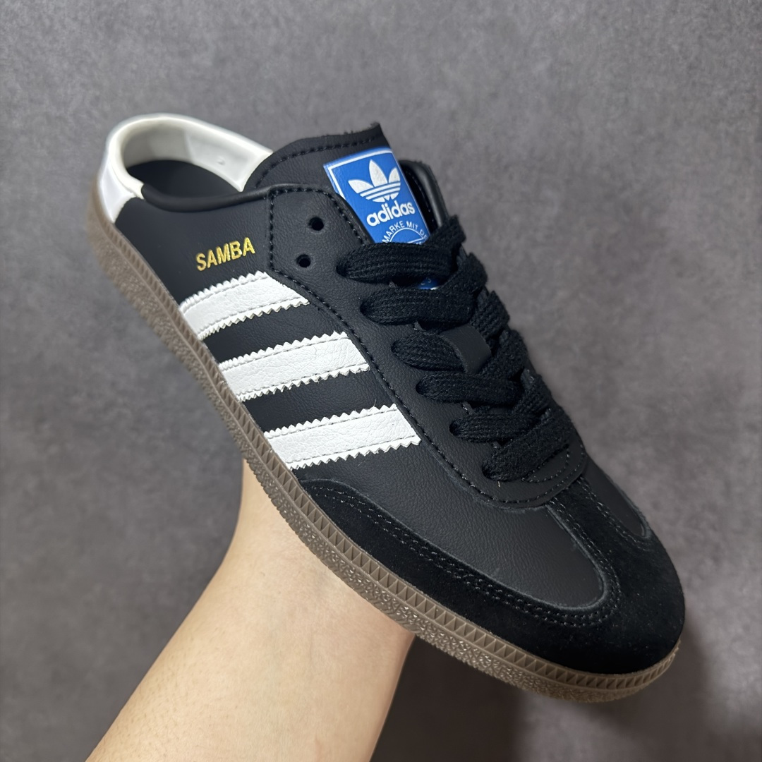 图片[3]-【公司级】阿迪达斯三叶草Adidas Originals Samba Vegan OG”SPD“桑巴舞系列绅士德训足球风百搭低帮休闲运动板鞋 半拖 货号：LB3815 尺码：35-45-选品中心