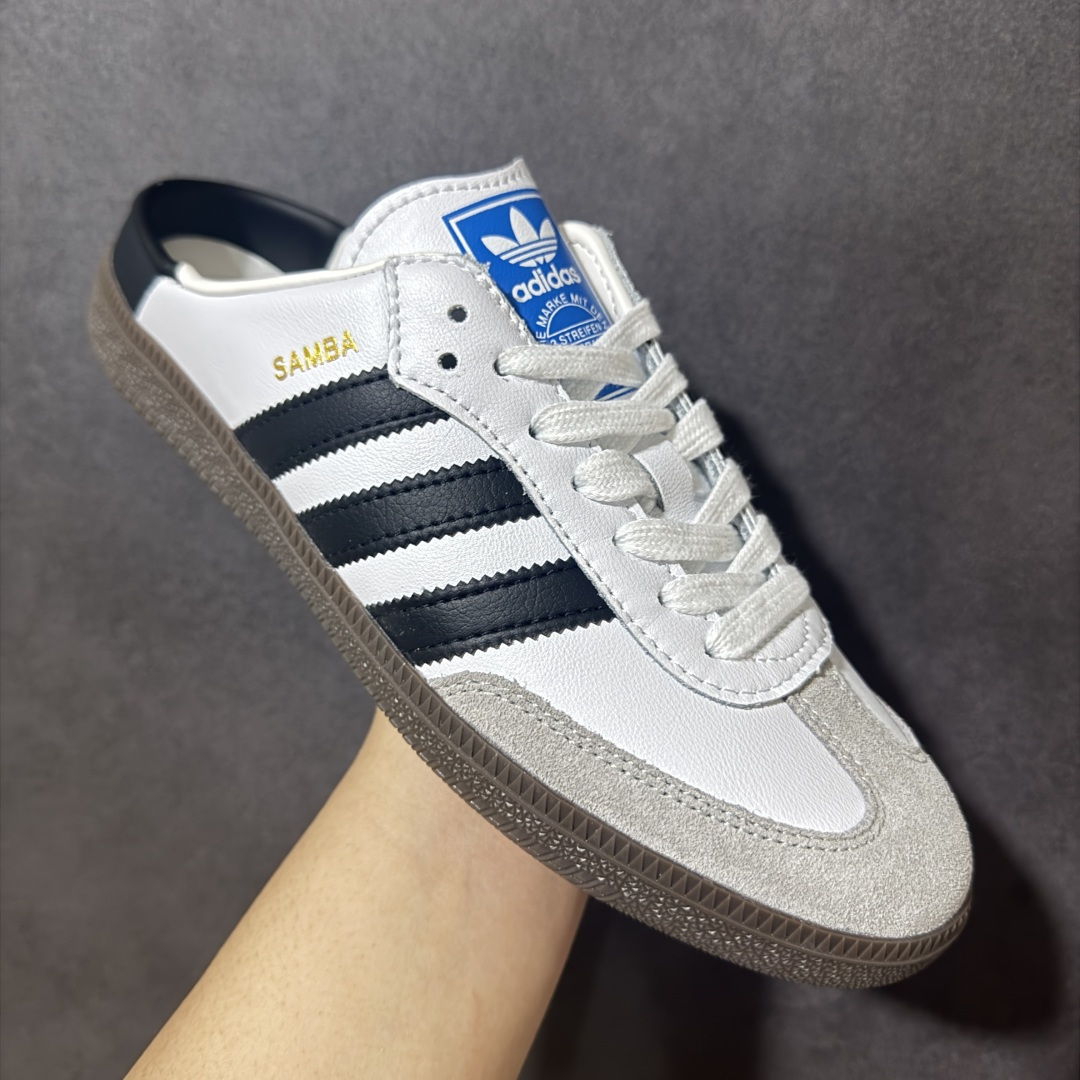 图片[3]-【公司级】阿迪达斯三叶草Adidas Originals Samba Vegan OG”SPD“桑巴舞系列绅士德训足球风百搭低帮休闲运动板鞋 半拖 货号：LB3814 尺码：35-45-选品中心