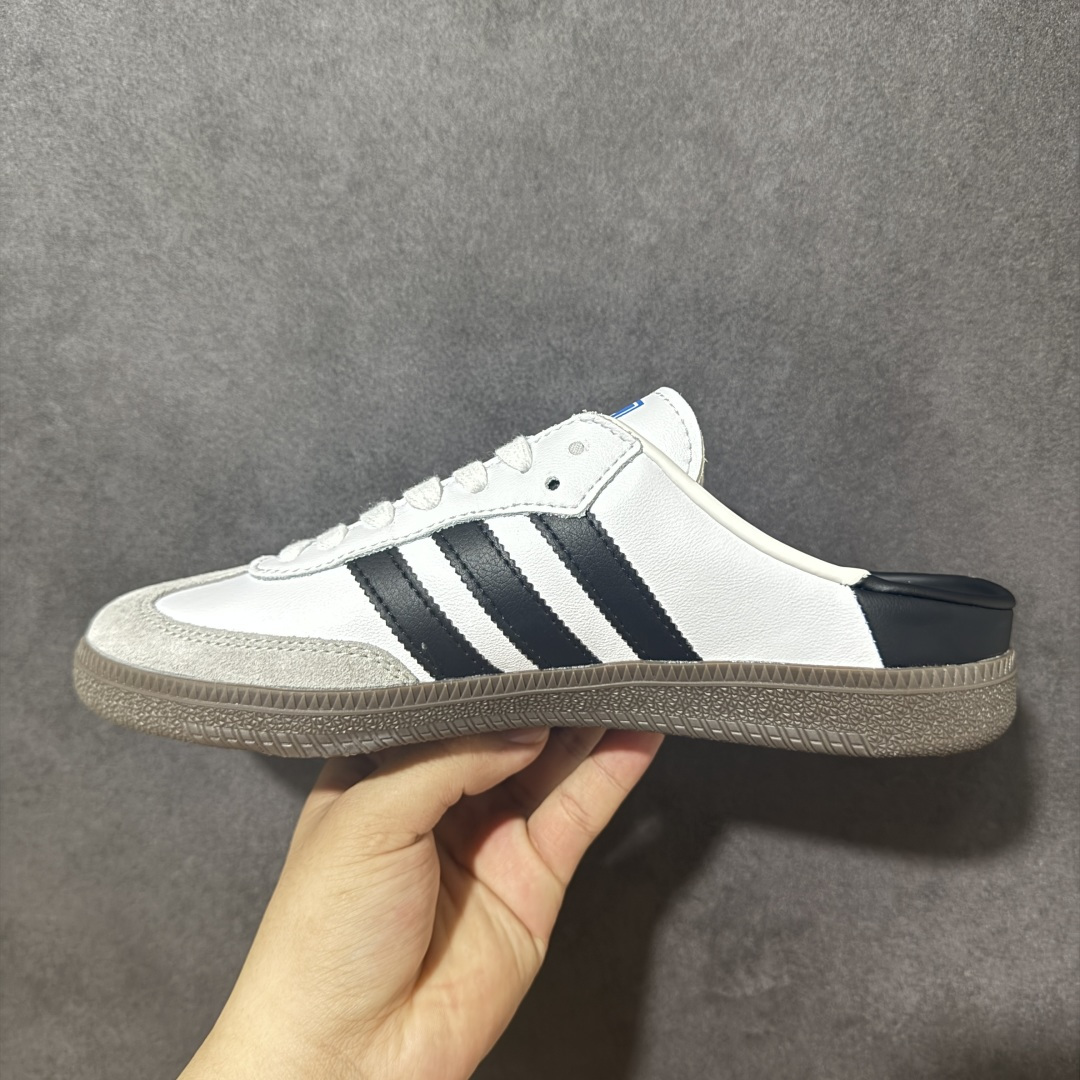 图片[2]-【公司级】阿迪达斯三叶草Adidas Originals Samba Vegan OG”SPD“桑巴舞系列绅士德训足球风百搭低帮休闲运动板鞋 半拖 货号：LB3814 尺码：35-45-选品中心