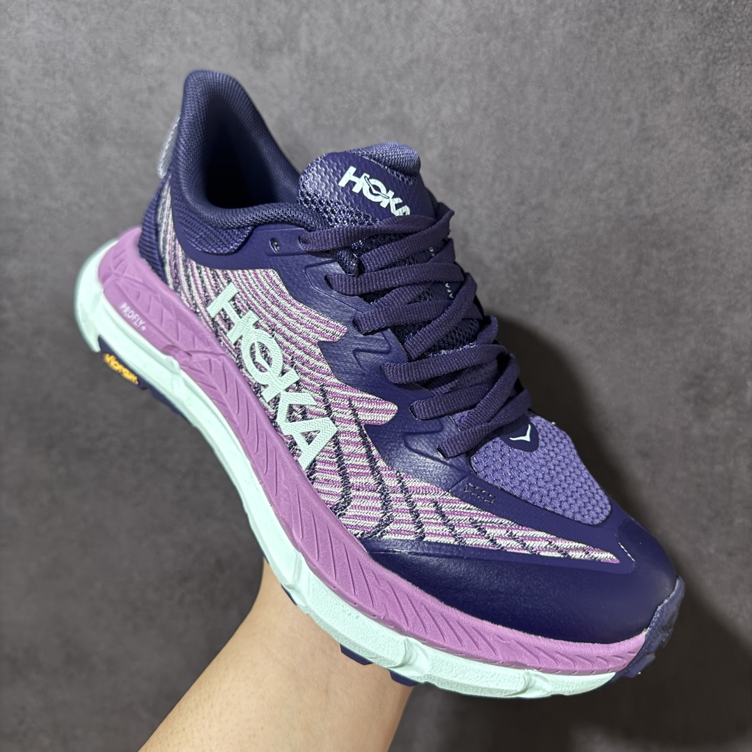 图片[3]-【公司级】Hoka Mafate Speed 4 马法特四代超轻厚底轻量山地跑步鞋 1131056 NSOF  #轻量化材料Fresh Foam。超轻量中底全部用料过3C认证！ 滚动平衡科技减少33%能量消耗 ！第二代Mafate更是延续精髓设计，并调整了整体的鞋型，修身的鞋型，更加灵巧的感觉一下子来了。外底韧弹感十足的EVA泡绵，结合Vibram橡胶大底，性能稳定输出，无论是平时穿着还是在潮湿的梅雨季节跑步，都是非常优秀的搭配。  尺码：35 36 36.5 37 38 38.5 39 40 40.5 41 42 42.5 43 44 45-选品中心