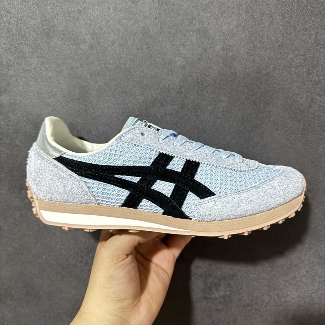 【公司级】Onitsuka Tiger鬼塚虎 Edr 78 织物牛剖层革 复古跑鞋缓震支撑 生活休闲鞋 男女同款 浅蓝色 货号：1183C570-400 尺码：36-45-选品中心