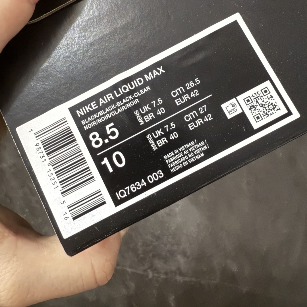 图片[11]-【GX纯原】NK AIR LIQUID MAX 2026S 毒箭蛙新款气垫跑步鞋 黑色 IQ7634-003 目前市场最优版本 超弹气垫大底，上脚踩云感直接拉满 日常出街或者运动穿都超有活力，低调又带点潮酷感！ 尺码：35.5 36 36.5 37.5 38 38.5 39 40 40.5 41 42 42.5 43 44 44.5 45 46 47.5-选品中心