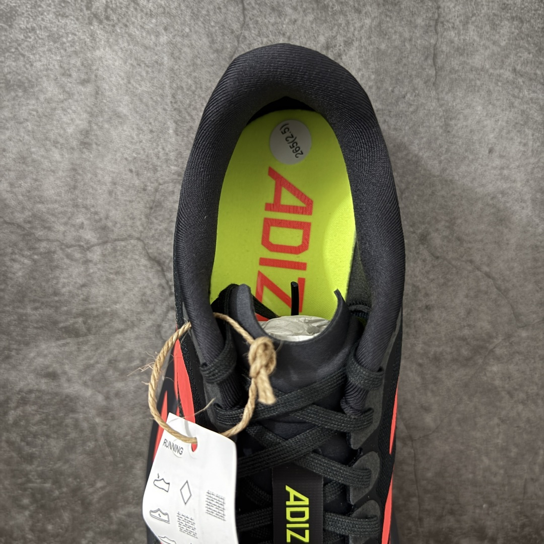 图片[8]-【XE版本】Adidas Adizero EVO SL 马拉松竞速专业跑鞋 市场最强版出货 原材料 内置碳板 原厂网纱潮流 超临界发泡大底 脚感软弹度与原版几乎无差别 细节目前市场最接近原版品质 外贸专供 最大做到48码 此款针织网面非常轻薄 纤维间的缝隙很大 可以保证跑步时的透气、排汗效果 鞋舌直接与两侧的内衬和鞋底连接在一起 在跑步过程中不会被鞋舌的左右移动所困扰 在标准鞋带孔的基础上再拓宽一组鞋带孔 适合不同脚型的需求 突破性 EnergyRods 技术，有助于跑者实现更好的成绩 中底独特的LIGHTSTRIKE PRO泡棉材质 微弹感觉在跑步过程中给予了良好的支撑体验 对于顶级精英和高水平进阶跑者来说 ADIOS PRO是一双值得信赖的竞速比赛用鞋 货号：JR3414 尺码：36-48-选品中心