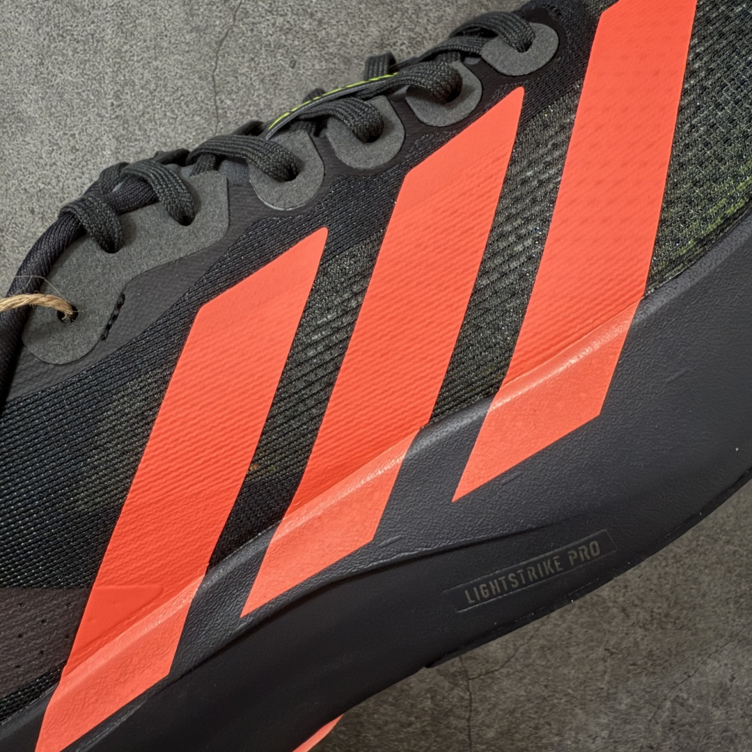 图片[4]-【XE版本】Adidas Adizero EVO SL 马拉松竞速专业跑鞋 市场最强版出货 原材料 内置碳板 原厂网纱潮流 超临界发泡大底 脚感软弹度与原版几乎无差别 细节目前市场最接近原版品质 外贸专供 最大做到48码 此款针织网面非常轻薄 纤维间的缝隙很大 可以保证跑步时的透气、排汗效果 鞋舌直接与两侧的内衬和鞋底连接在一起 在跑步过程中不会被鞋舌的左右移动所困扰 在标准鞋带孔的基础上再拓宽一组鞋带孔 适合不同脚型的需求 突破性 EnergyRods 技术，有助于跑者实现更好的成绩 中底独特的LIGHTSTRIKE PRO泡棉材质 微弹感觉在跑步过程中给予了良好的支撑体验 对于顶级精英和高水平进阶跑者来说 ADIOS PRO是一双值得信赖的竞速比赛用鞋 货号：JR3414 尺码：36-48-选品中心
