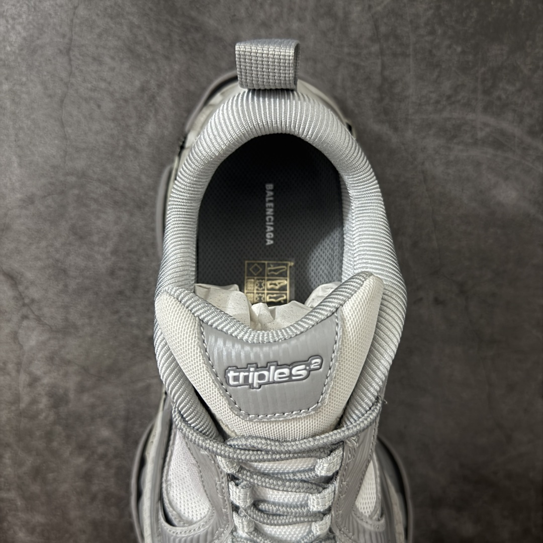 图片[8]-【i8纯原】Balenciaga巴黎世家24代 Triple S .2 灰黑 低帮 老爹鞋 市场老牌巴黎世家大厂出品 品质价格无需多言 原鞋原材料打造 一比一细节还原 此款相对之前款式轻质很多 超厚鞋底增高4-5cm 高街风格 货号：865849WTR2G1800 尺码：36-46-选品中心