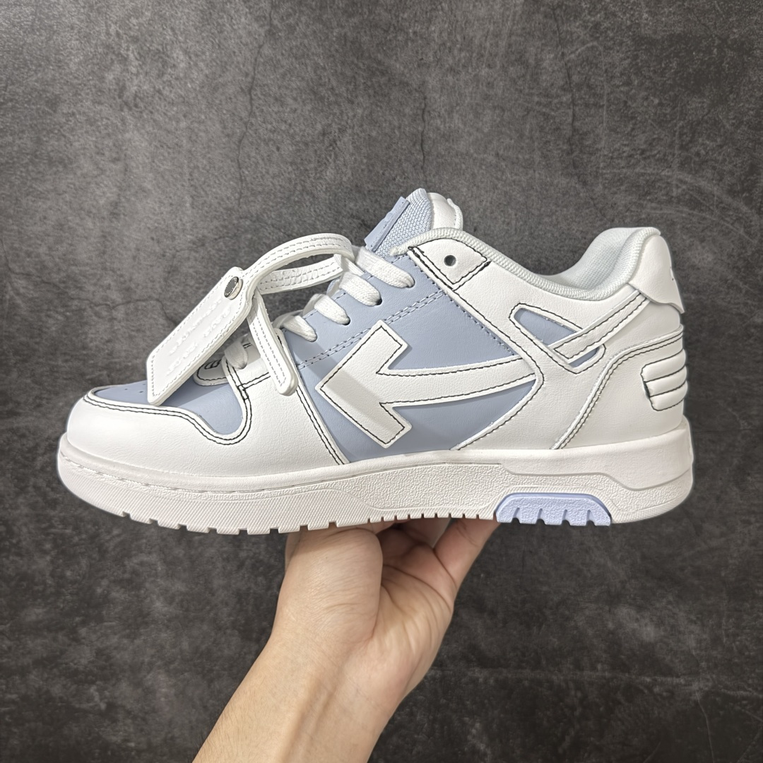 图片[2]-【纯原版】OFF-WHITE Out Of Office OW低帮时尚板鞋 白绿 杨幂同款 由经典配色打造 箭头符号、ZipTie 标签、1ogo印花等经典元素皆在此呈现 让人一眼明了 Off-White 的潮流身份 单品以黑白配色皮质制成 饰有品牌标志性 zip Tie 束线带吊牌 侧面饰有 Arrows 图案 展现出品牌对街头风格的偏爱 原厂原档案开发 原盒原标原厂头层皮料 官方原版设计 做工细节全方位对比原鞋 尺码：36 37 38 39 40 41 42 43 44 45 46 47-选品中心