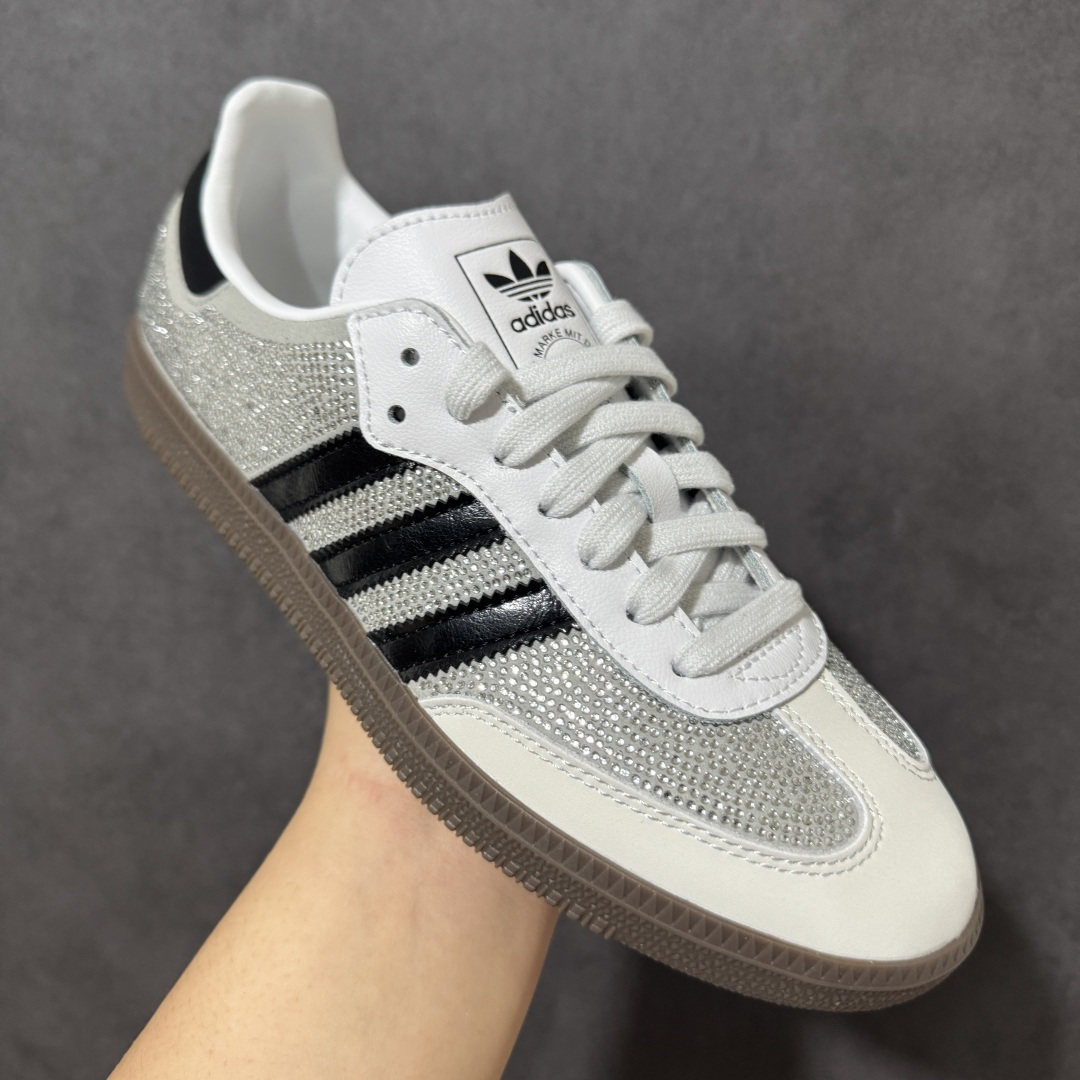 图片[3]-【纯原版】Adidas Originals Samba OG 桑巴舞系列 阿迪达斯 三叶草 满钻款 绅士德训足球风百搭低帮休闲运动板鞋 货号： IH9055 尺码： 35.5-41-选品中心