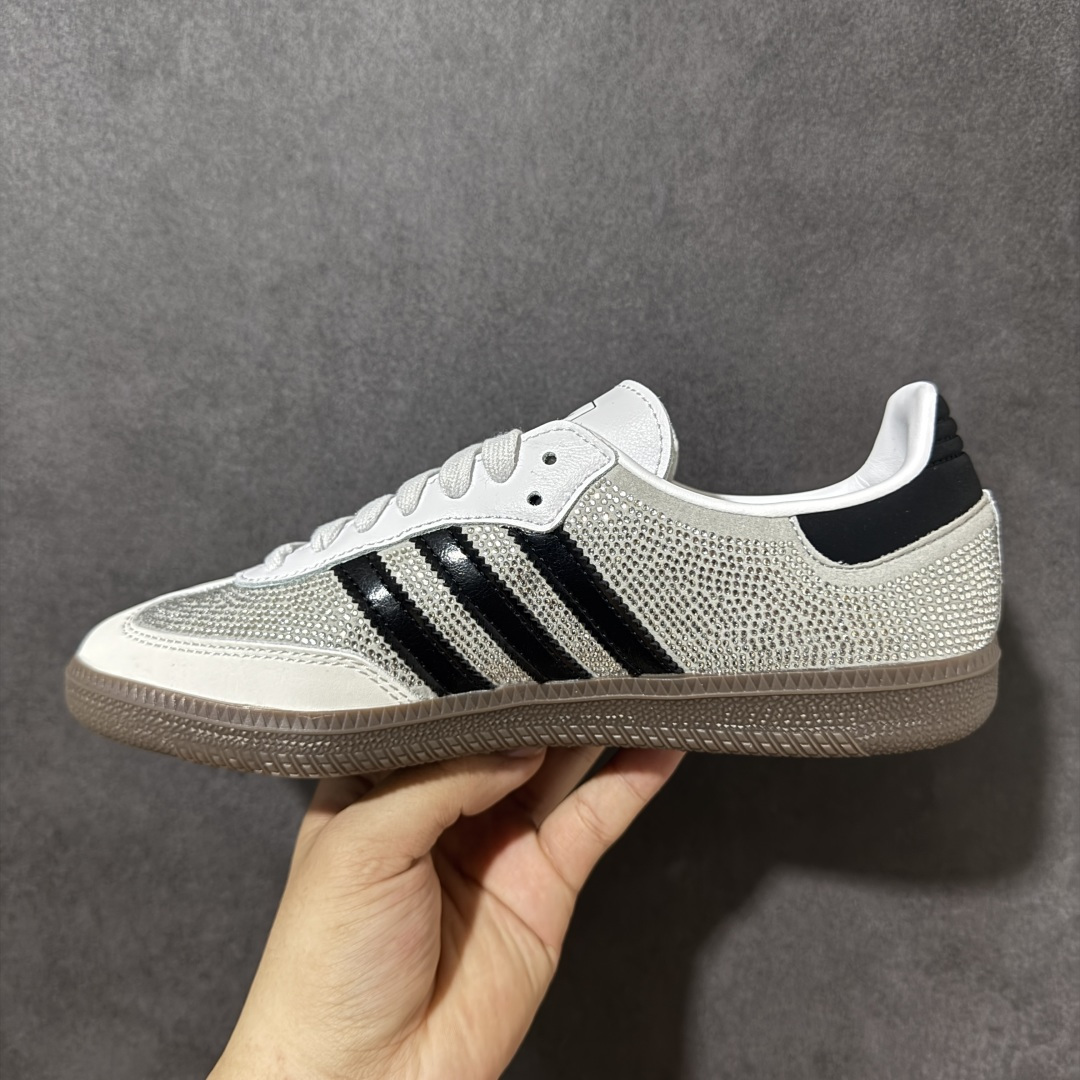 图片[2]-【纯原版】Adidas Originals Samba OG 桑巴舞系列 阿迪达斯 三叶草 满钻款 绅士德训足球风百搭低帮休闲运动板鞋 货号： IH9055 尺码： 35.5-41-选品中心