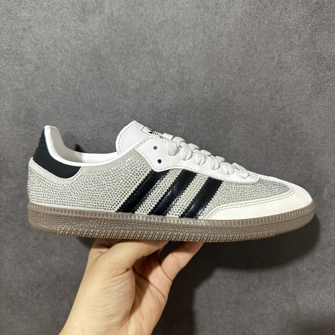 【纯原版】Adidas Originals Samba OG 桑巴舞系列 阿迪达斯 三叶草 满钻款 绅士德训足球风百搭低帮休闲运动板鞋 货号: IH9055 尺码: 35.5-41-选品中心