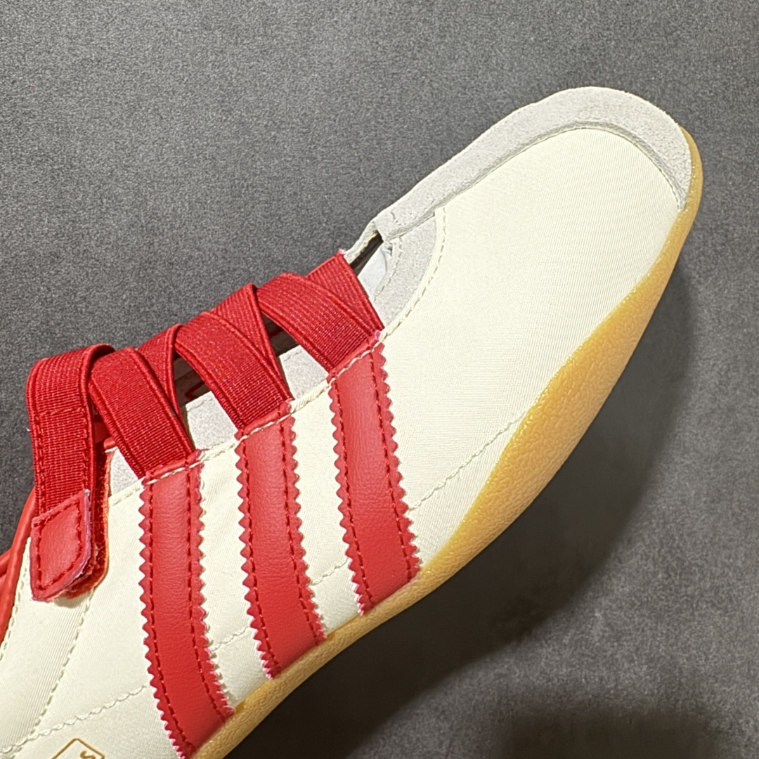 图片[8]-， 【YH版本】adidas ToKyo东京限定经典复古运动休闲鞋，橡胶鞋底轻薄柔软耐磨防滑、鞋面、鞋身采用梭织料贯穿整体紧凑头．护眼反毛皮线条．鞋身显眼的三条杠与后跟的交叉线条增加辨识度、烫金Logo尽显王者风范、 货号H3999 白红 号码段：35.5-41(含半码)-选品中心