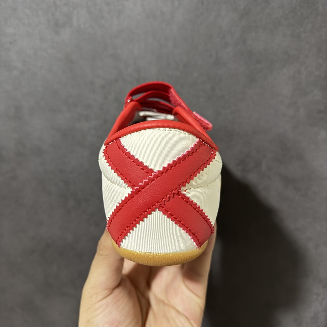 图片[4]-， 【YH版本】adidas ToKyo东京限定经典复古运动休闲鞋，橡胶鞋底轻薄柔软耐磨防滑、鞋面、鞋身采用梭织料贯穿整体紧凑头．护眼反毛皮线条．鞋身显眼的三条杠与后跟的交叉线条增加辨识度、烫金Logo尽显王者风范、 货号H3999 白红 号码段：35.5-41(含半码)-选品中心