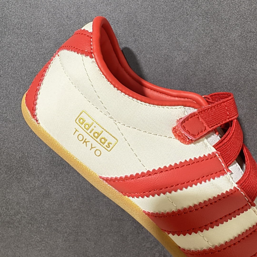 图片[7]-， 【YH版本】adidas ToKyo东京限定经典复古运动休闲鞋，橡胶鞋底轻薄柔软耐磨防滑、鞋面、鞋身采用梭织料贯穿整体紧凑头．护眼反毛皮线条．鞋身显眼的三条杠与后跟的交叉线条增加辨识度、烫金Logo尽显王者风范、 货号H3999 白红 号码段：35.5-41(含半码)-选品中心