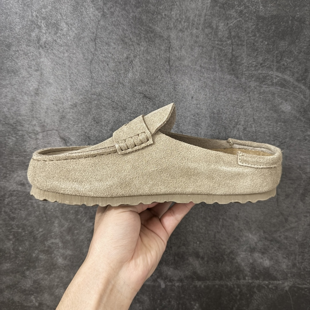 图片[2]-【纯原H版】乐福勃肯木底款 博肯Birkenstock Naples Wrapped穆勒系列包头乐福牛皮绒面革复古软木底休闲鞋 市场顶级版本 纯手工打造原汁原味博肯/勃肯！ 时下大火的老钱风，乐福式设计鞋头增加了优雅的气质！可为各式休闲或优雅造型增添休闲风范。卡其色磨砂牛皮革 实用的马克线阵车在鞋头的手工质感！ 尺码：35-45-选品中心
