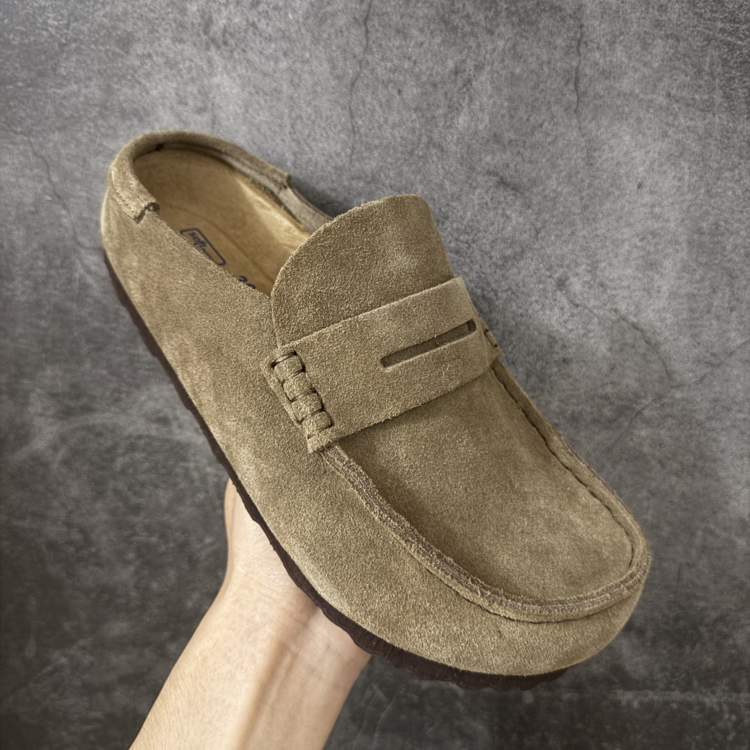 图片[3]-【纯原H版】乐福勃肯木底款 博肯Birkenstock Naples Wrapped穆勒系列包头乐福牛皮绒面革复古软木底休闲鞋 市场顶级版本 纯手工打造原汁原味博肯/勃肯！ 时下大火的老钱风，乐福式设计鞋头增加了优雅的气质！可为各式休闲或优雅造型增添休闲风范。卡其色磨砂牛皮革 实用的马克线阵车在鞋头的手工质感！ 尺码：35-45-选品中心