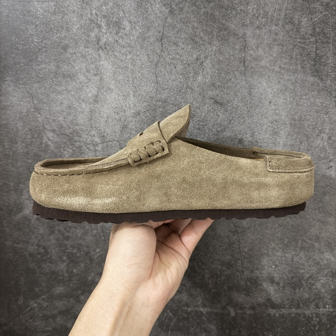 图片[2]-【纯原H版】乐福勃肯木底款 博肯Birkenstock Naples Wrapped穆勒系列包头乐福牛皮绒面革复古软木底休闲鞋 市场顶级版本 纯手工打造原汁原味博肯/勃肯！ 时下大火的老钱风，乐福式设计鞋头增加了优雅的气质！可为各式休闲或优雅造型增添休闲风范。卡其色磨砂牛皮革 实用的马克线阵车在鞋头的手工质感！ 尺码：35-45-选品中心